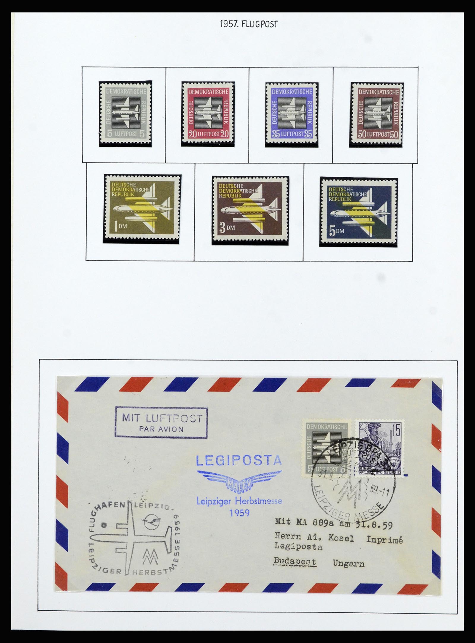 37101 054 - Stamp collection 37101 GDR 1954-1960.