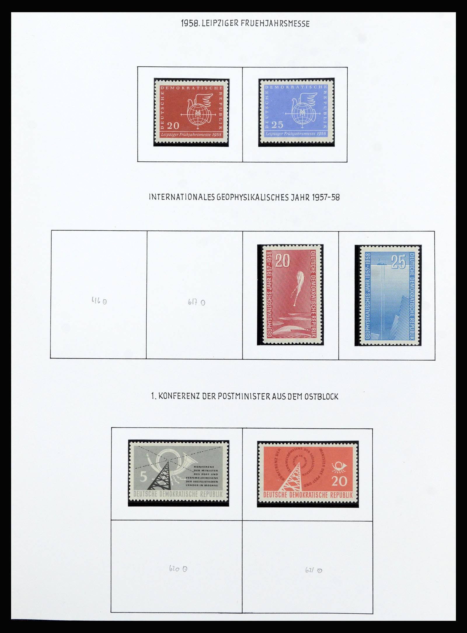37101 055 - Stamp collection 37101 GDR 1954-1960.