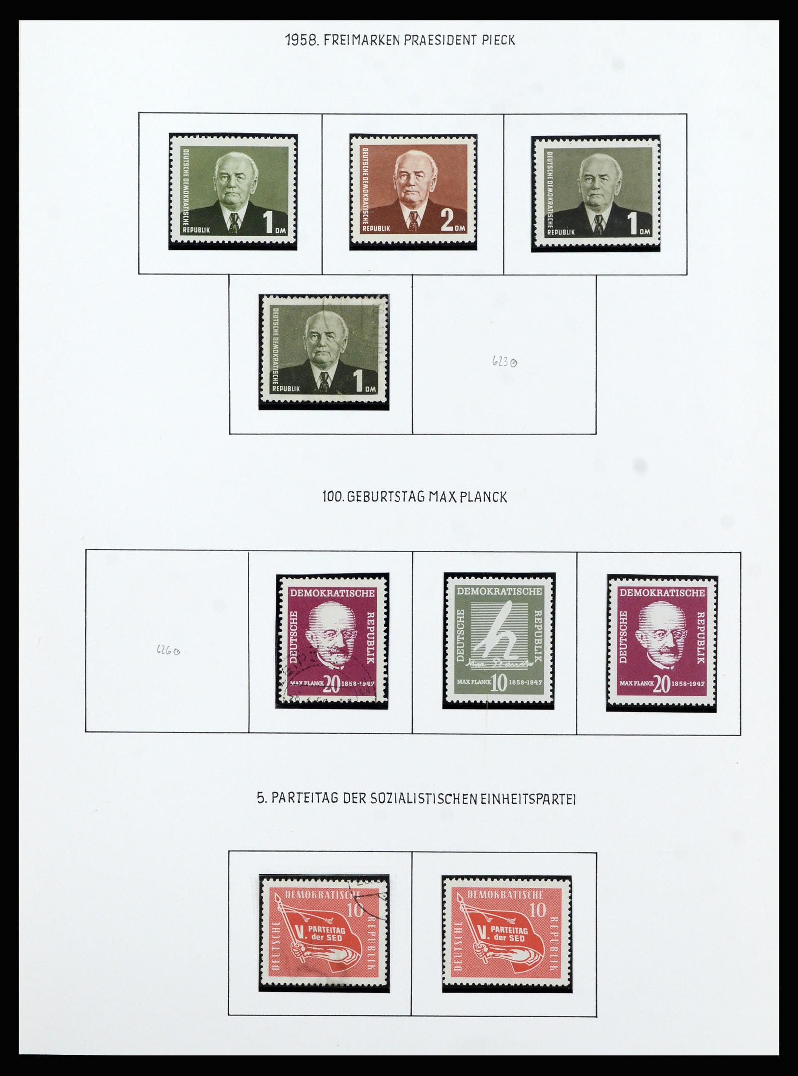 37101 058 - Postzegelverzameling 37101 DDR 1954-1960.