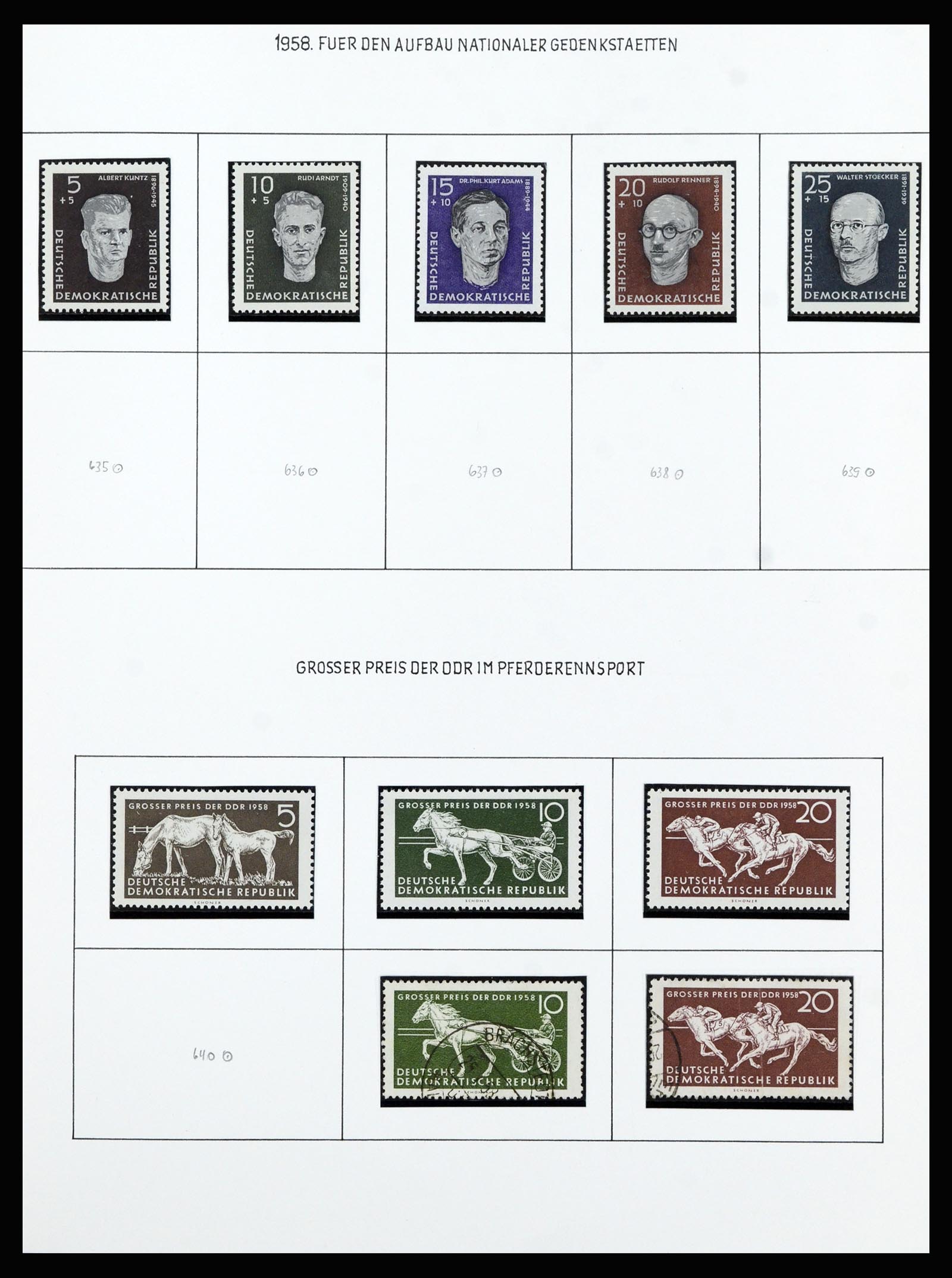 37101 060 - Postzegelverzameling 37101 DDR 1954-1960.