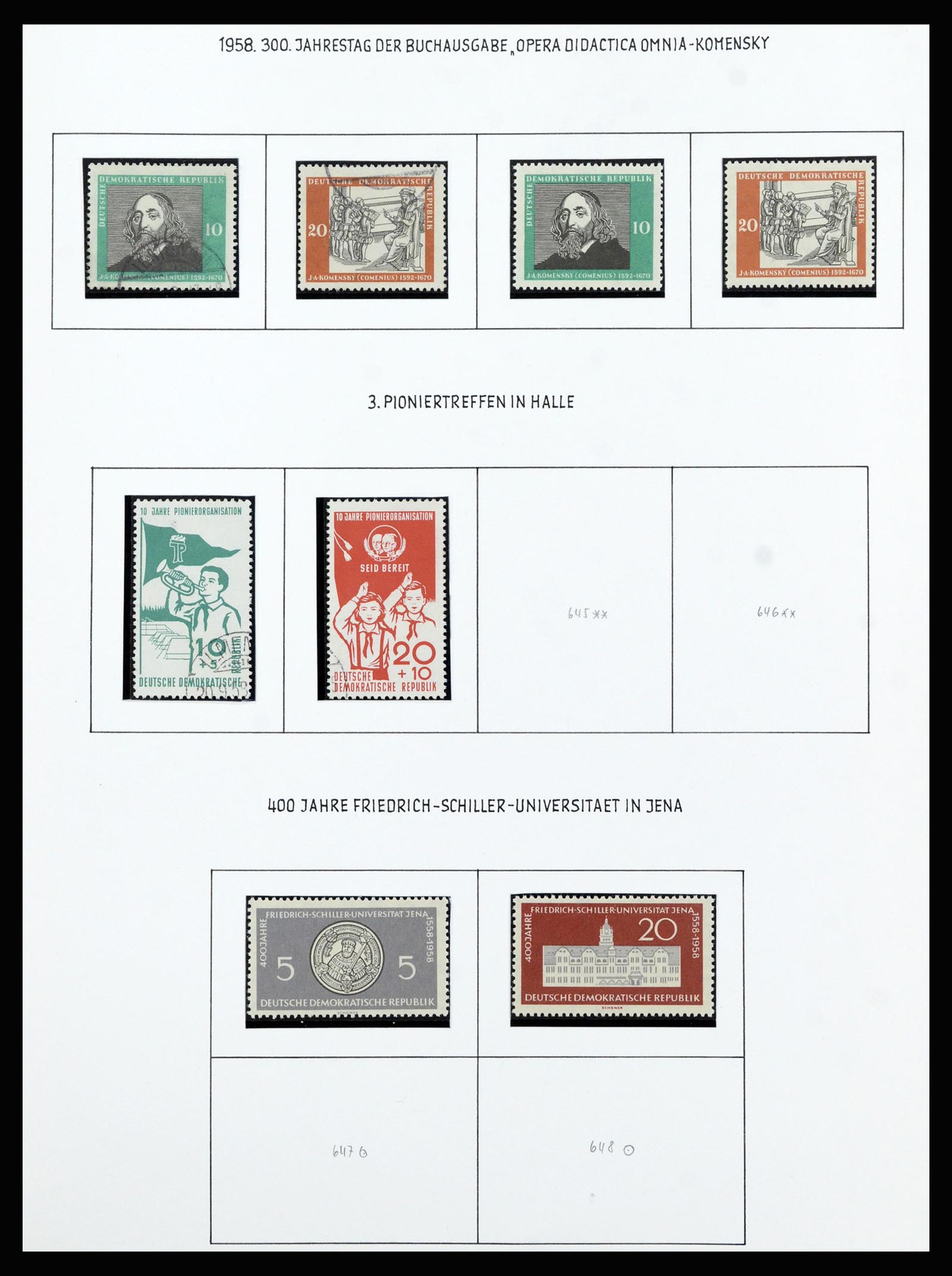 37101 061 - Stamp collection 37101 GDR 1954-1960.