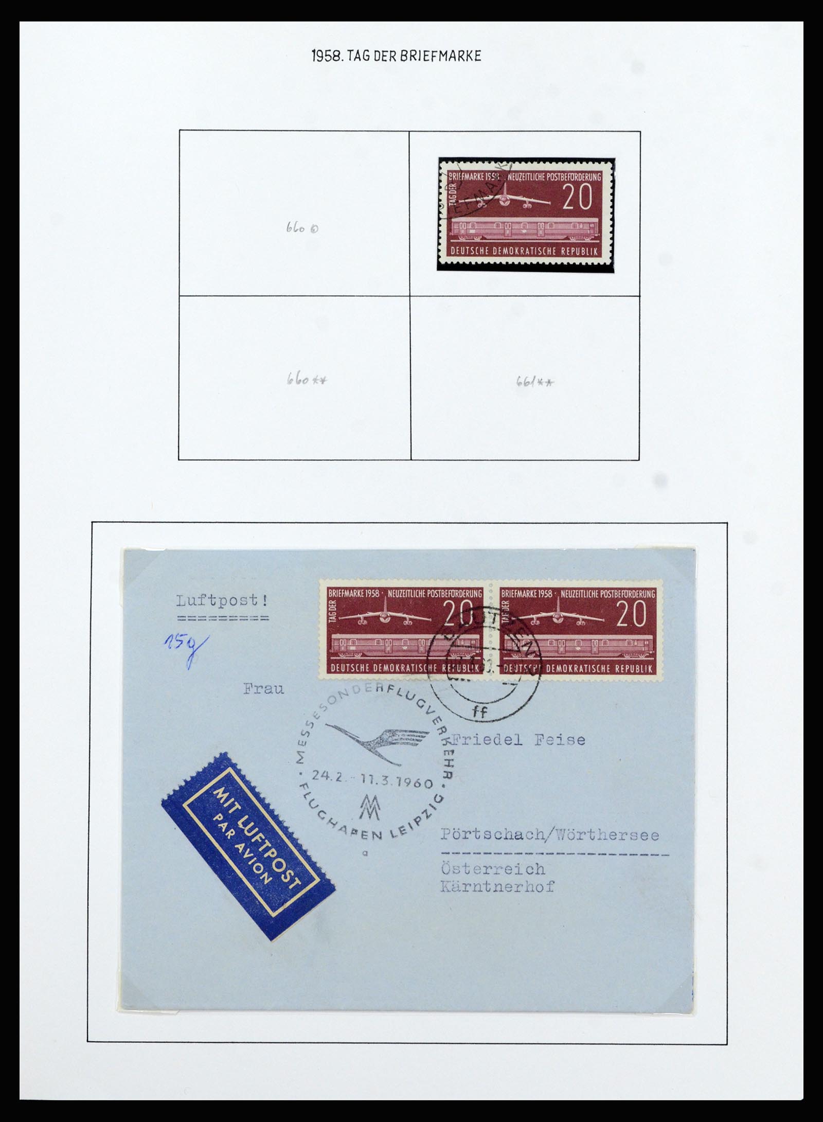 37101 066 - Stamp collection 37101 GDR 1954-1960.