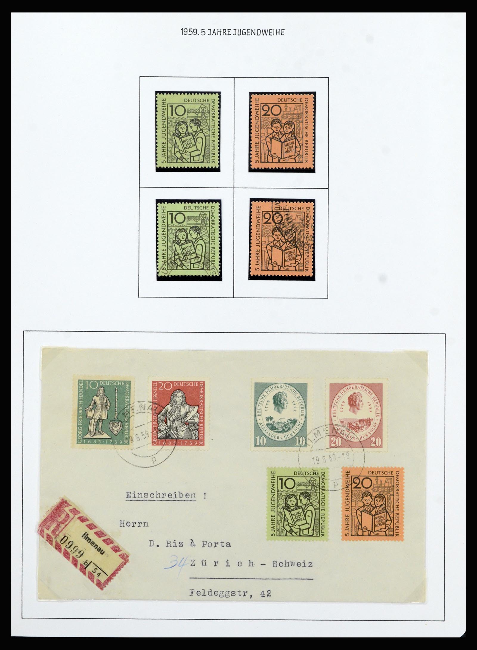 37101 067 - Stamp collection 37101 GDR 1954-1960.