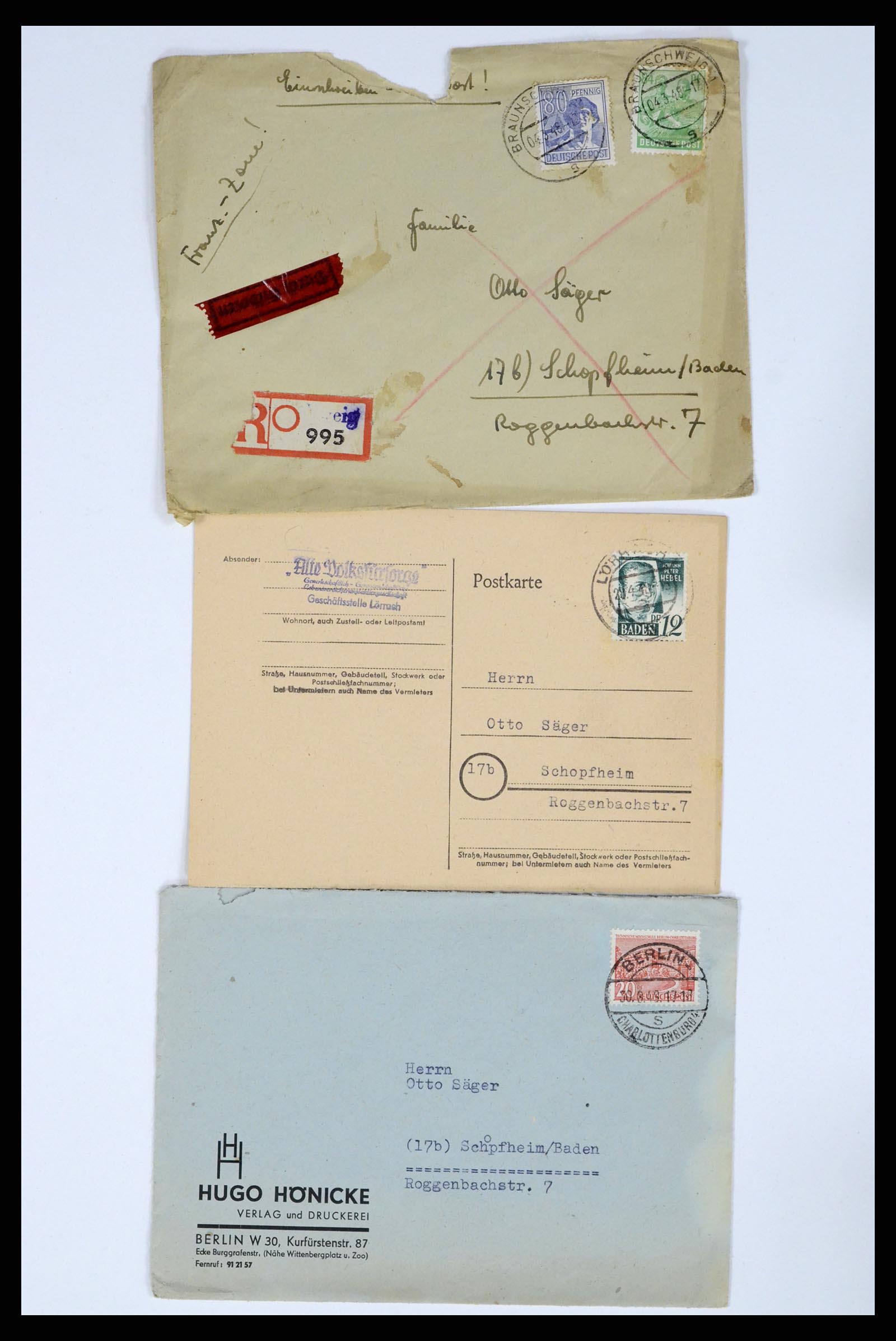 37104 010 - Postzegelverzameling 37104 Duitsland brieven 1900-1960.