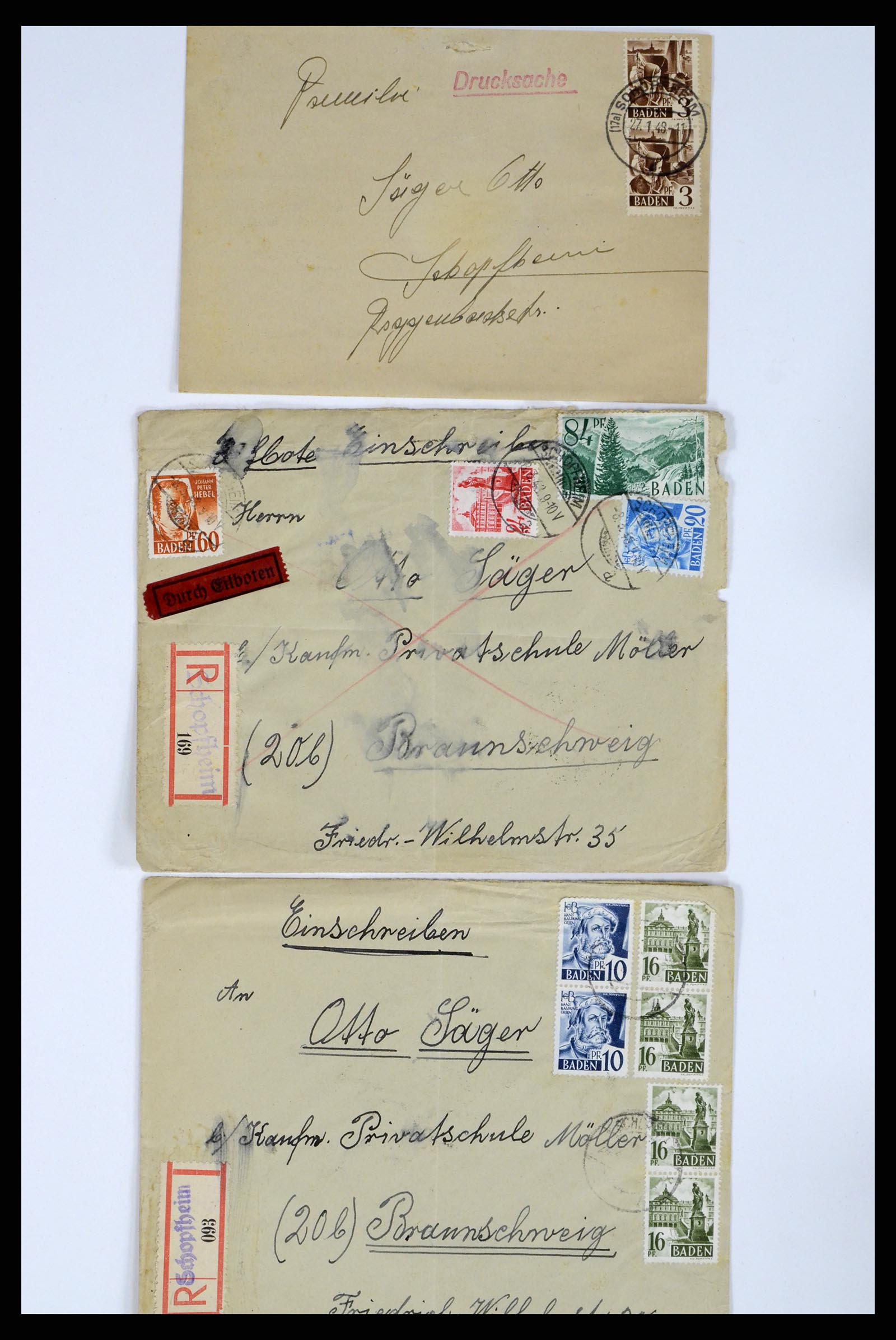 37104 011 - Postzegelverzameling 37104 Duitsland brieven 1900-1960.
