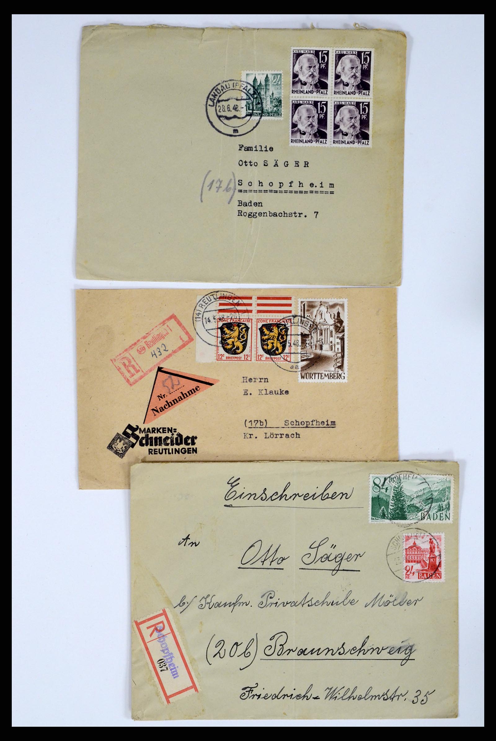 37104 014 - Postzegelverzameling 37104 Duitsland brieven 1900-1960.