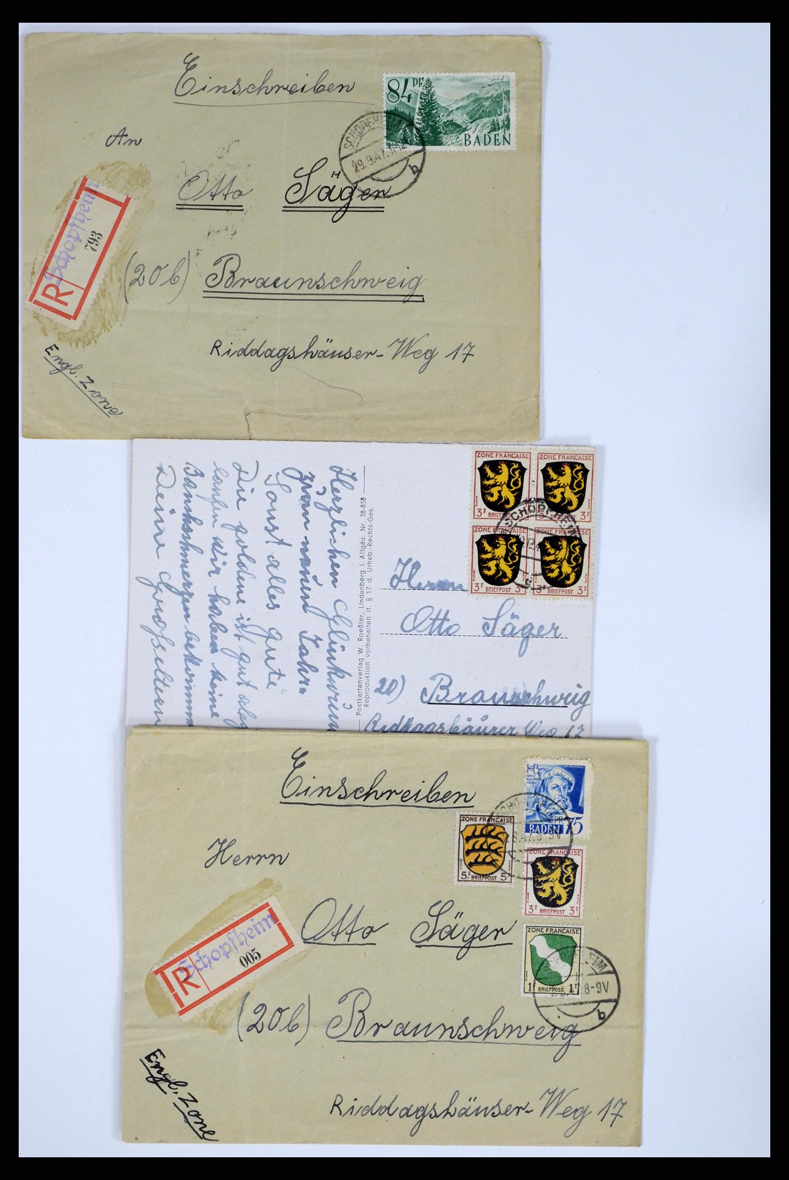 37104 019 - Postzegelverzameling 37104 Duitsland brieven 1900-1960.