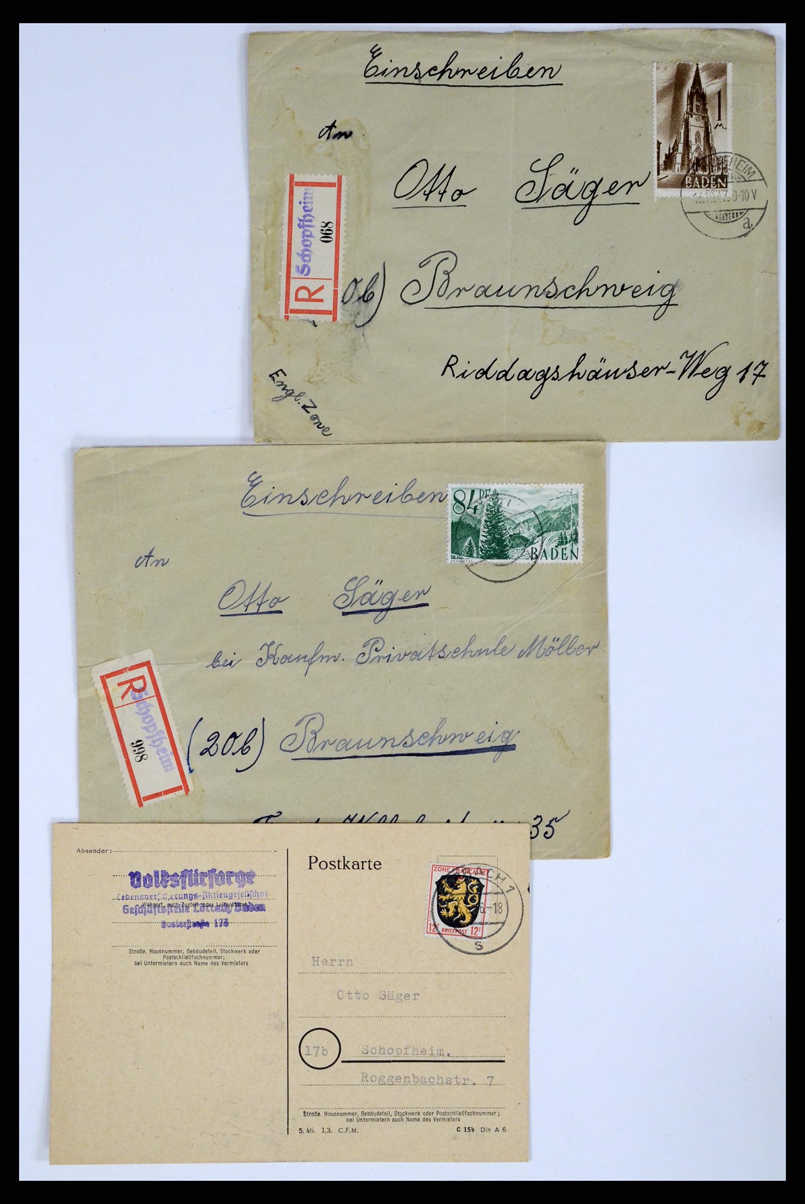 37104 020 - Postzegelverzameling 37104 Duitsland brieven 1900-1960.