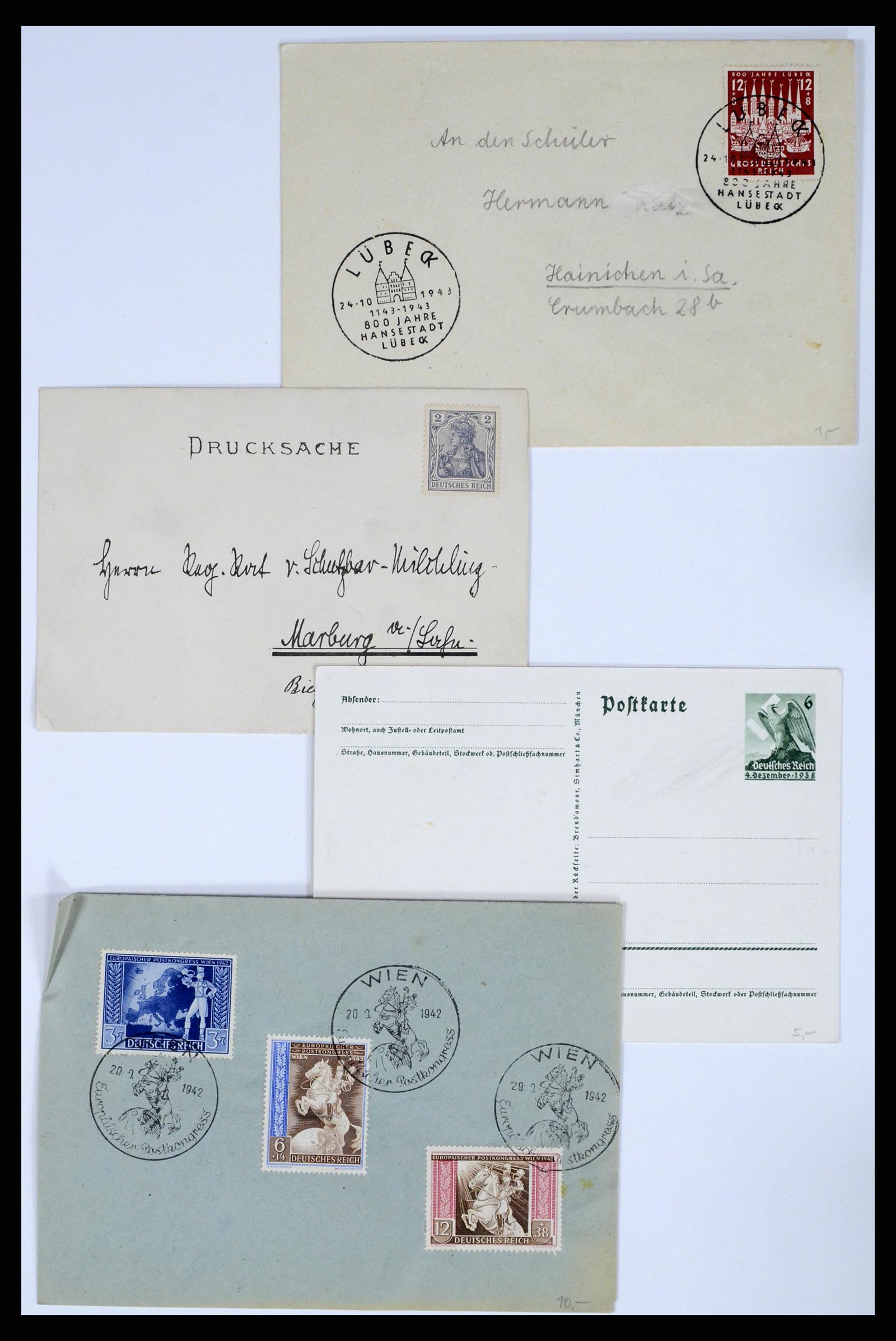 37104 023 - Postzegelverzameling 37104 Duitsland brieven 1900-1960.