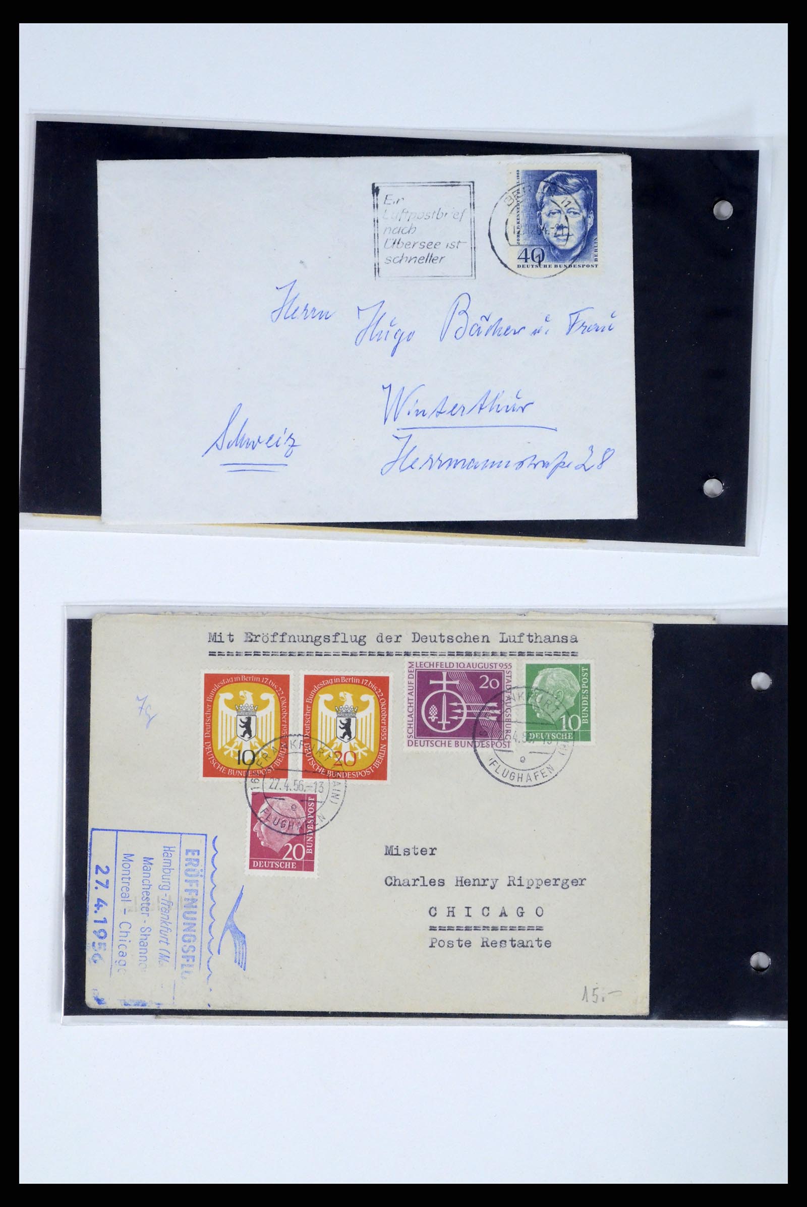 37104 038 - Postzegelverzameling 37104 Duitsland brieven 1900-1960.