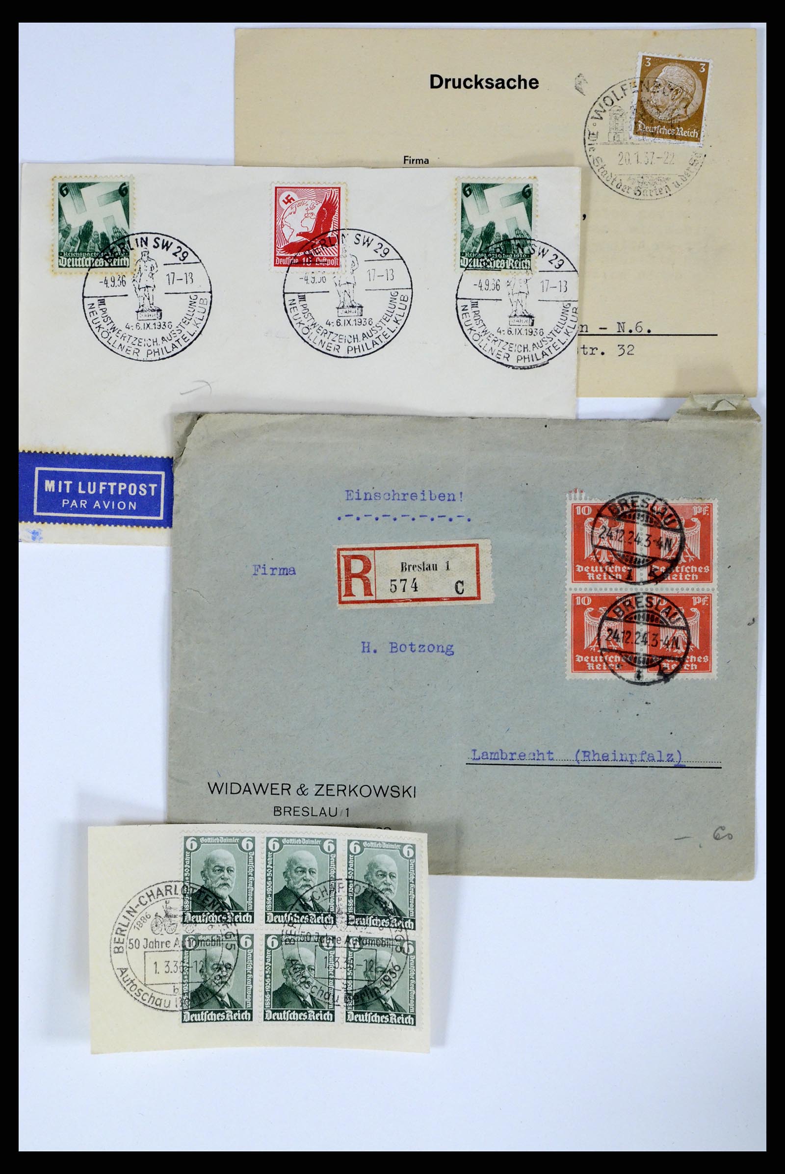 37104 110 - Postzegelverzameling 37104 Duitsland brieven 1900-1960.