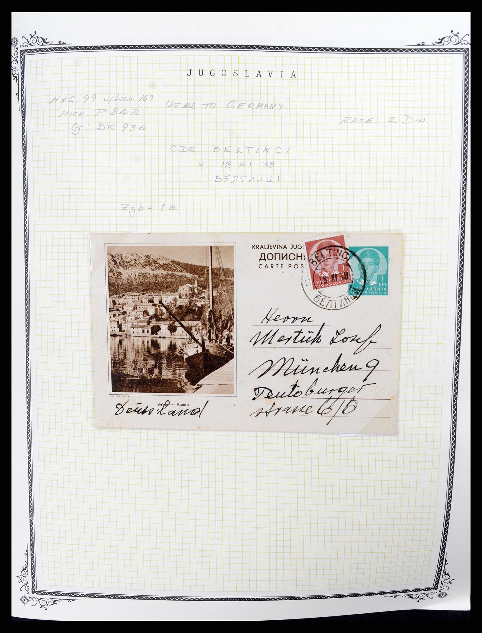 37106 0001 - Postzegelverzameling 37106 Joegoslavië postwaardestukken 1929-1990.