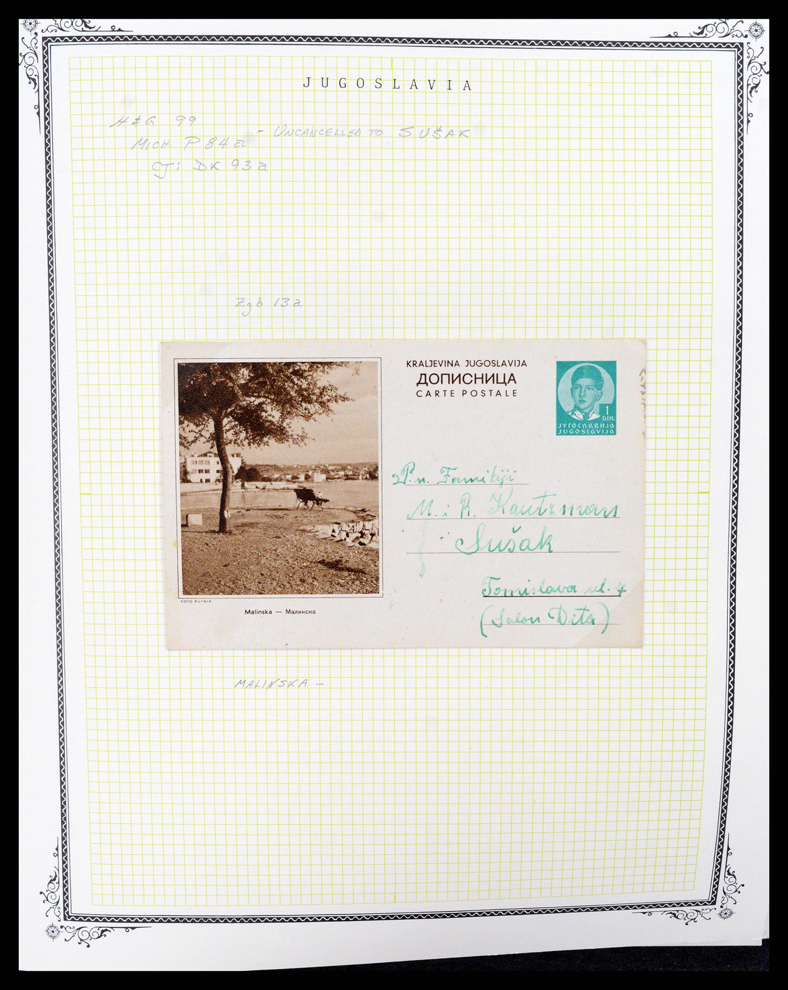 37106 0011 - Postzegelverzameling 37106 Joegoslavië postwaardestukken 1929-1990.
