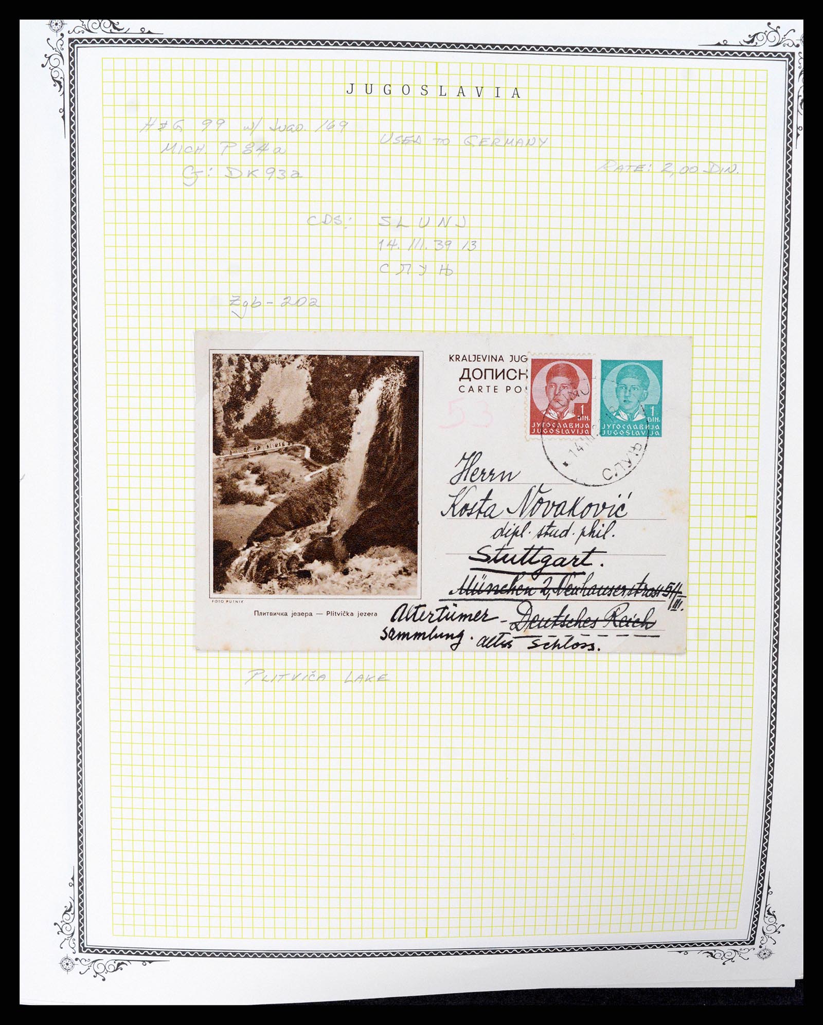 37106 0021 - Postzegelverzameling 37106 Joegoslavië postwaardestukken 1929-1990.