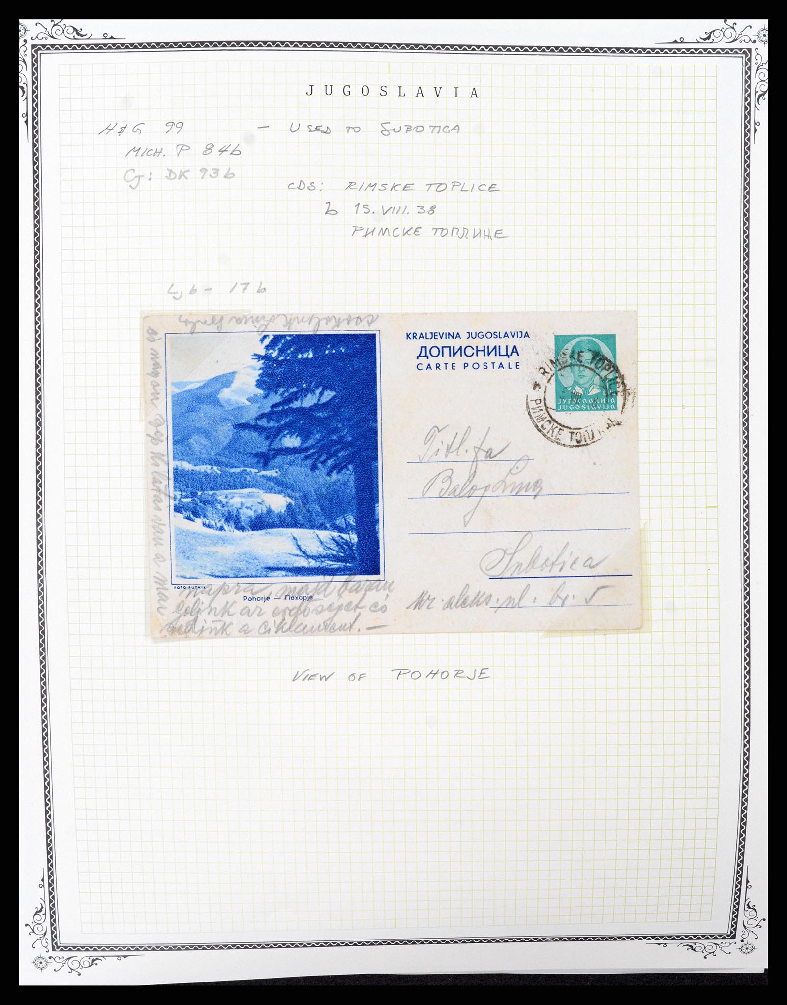 37106 0082 - Postzegelverzameling 37106 Joegoslavië postwaardestukken 1929-1990.