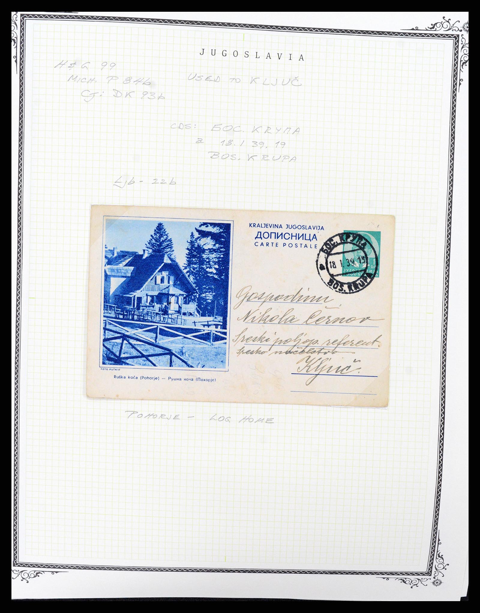 37106 0089 - Postzegelverzameling 37106 Joegoslavië postwaardestukken 1929-1990.