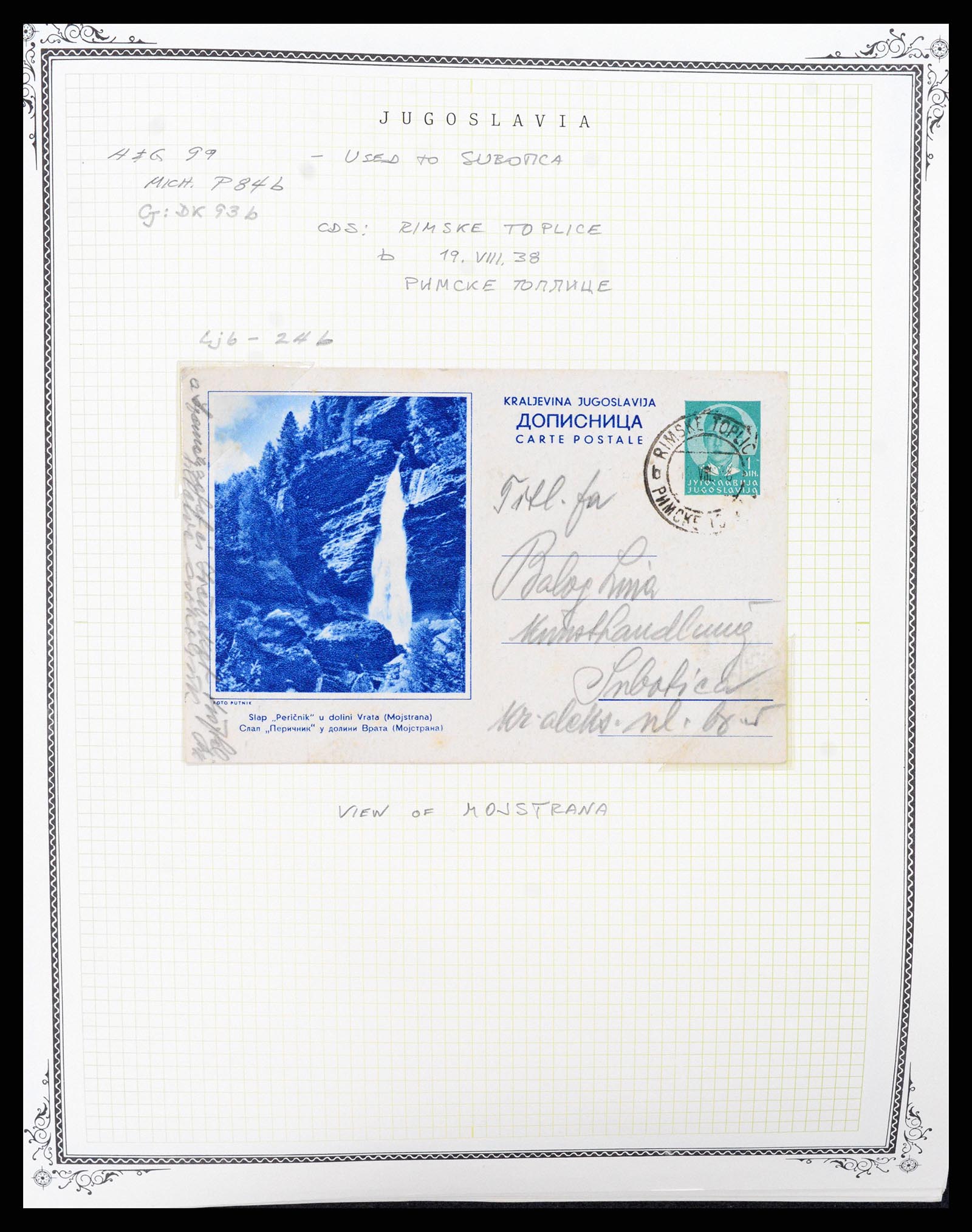 37106 0091 - Postzegelverzameling 37106 Joegoslavië postwaardestukken 1929-1990.
