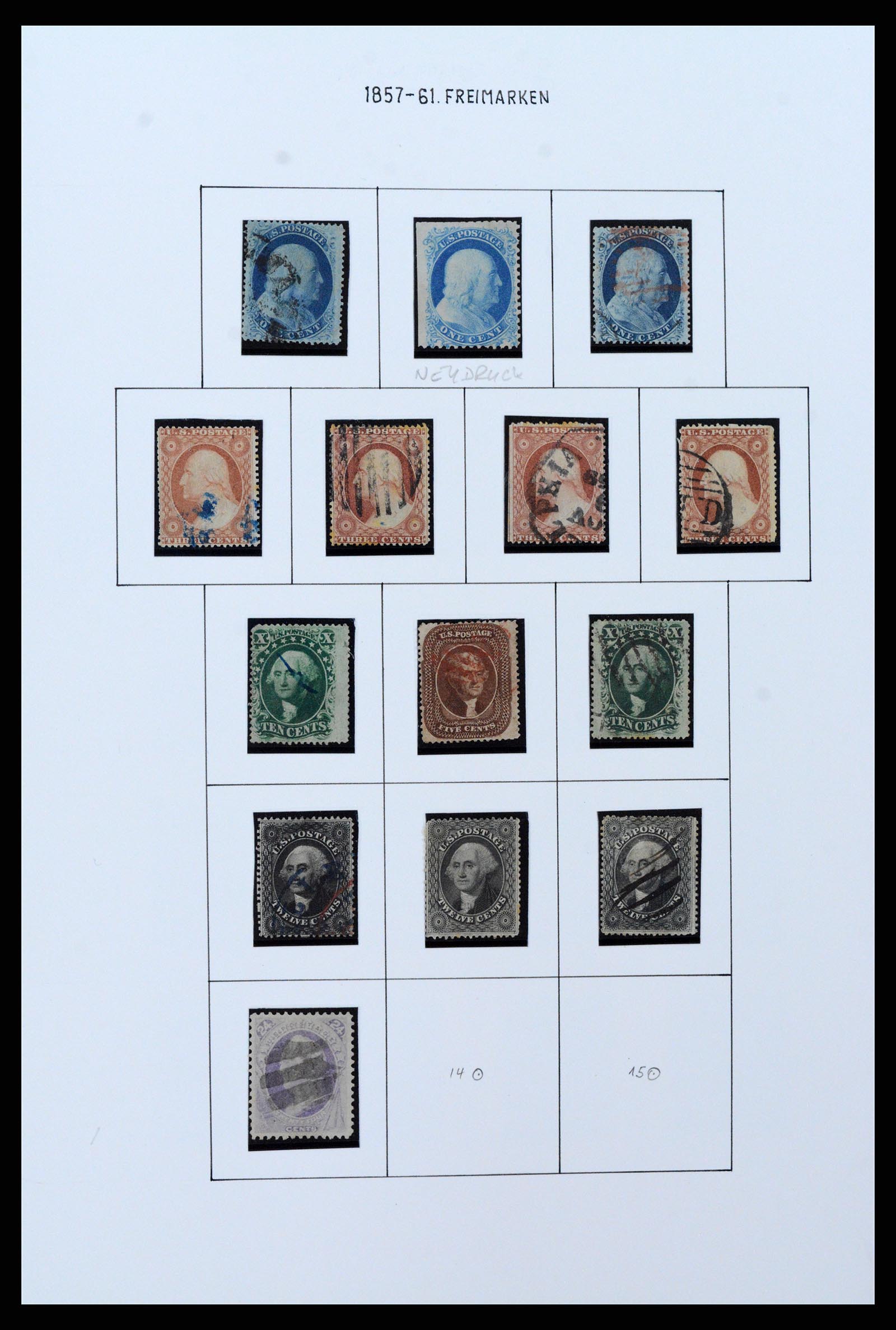 37107 004 - Postzegelverzameling 37107 USA 1851-1960.