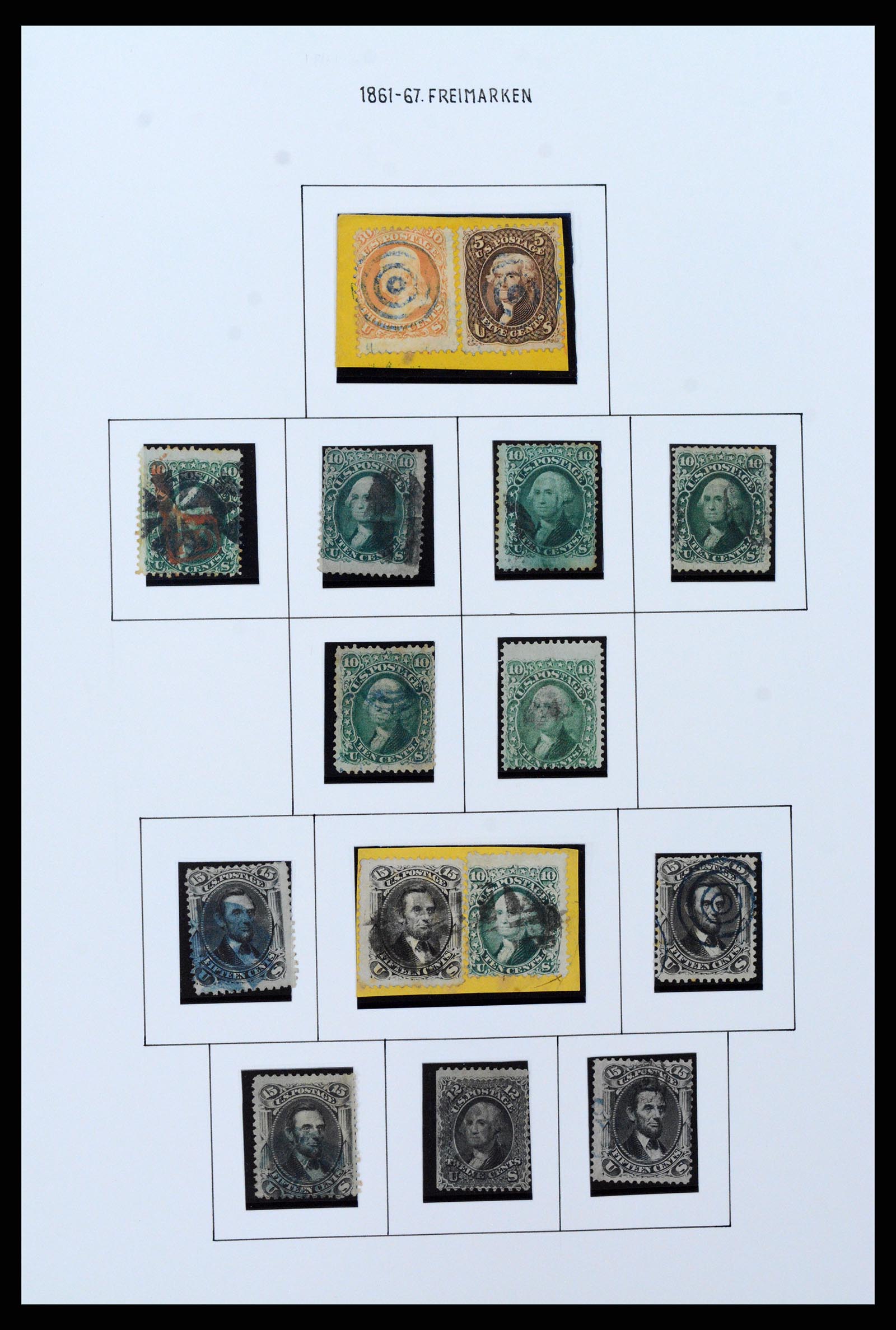37107 007 - Postzegelverzameling 37107 USA 1851-1960.