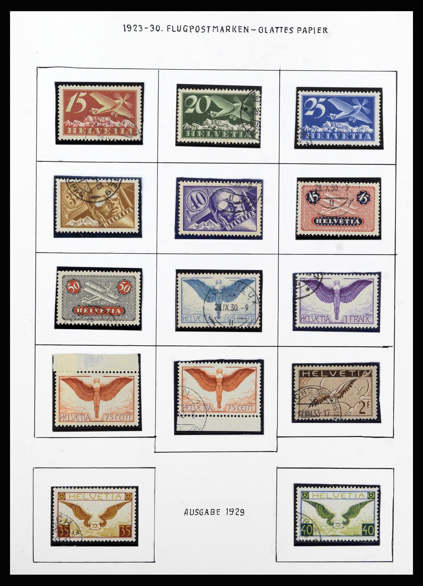 37109 002 - Postzegelverzameling 37109 Zwitserland luchtpost 1919-1988.