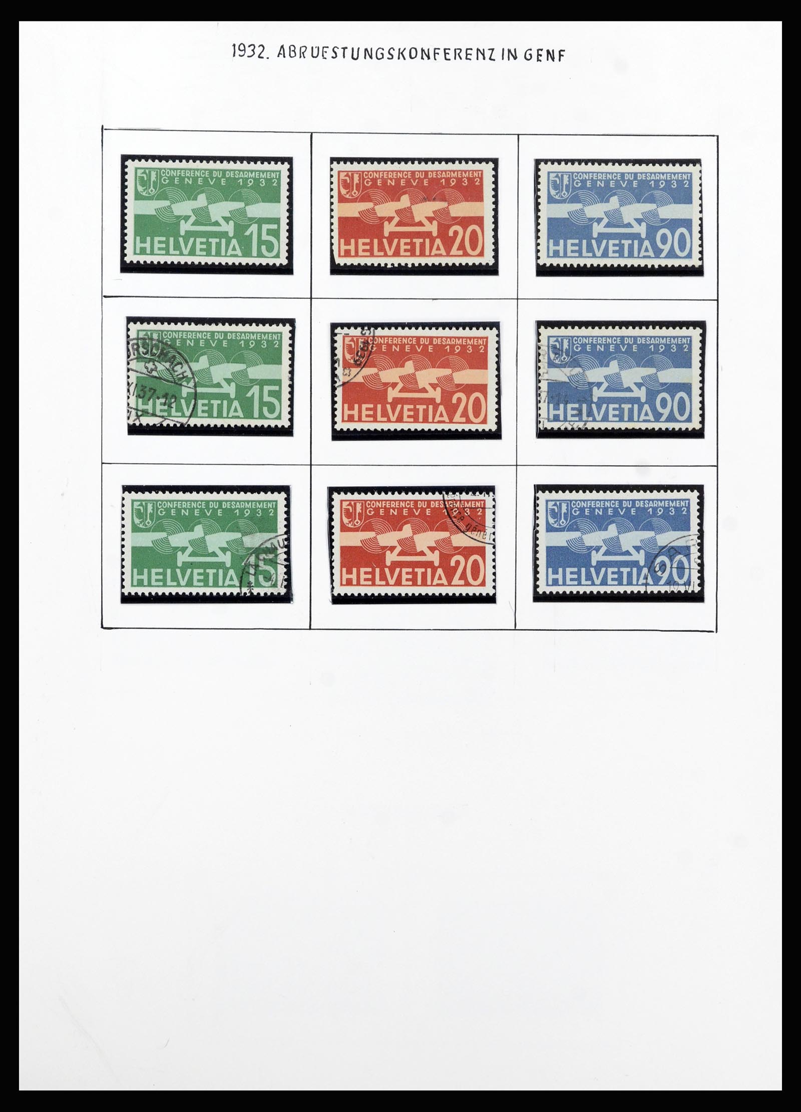 37109 003 - Postzegelverzameling 37109 Zwitserland luchtpost 1919-1988.