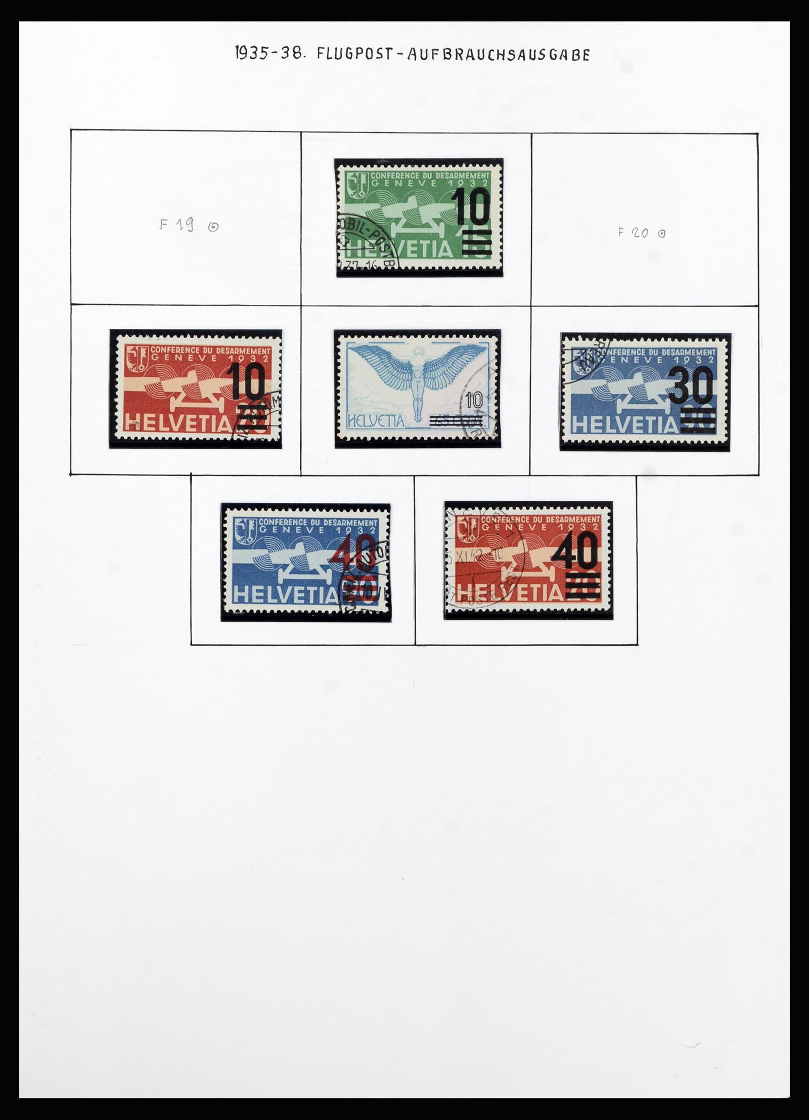 37109 005 - Postzegelverzameling 37109 Zwitserland luchtpost 1919-1988.