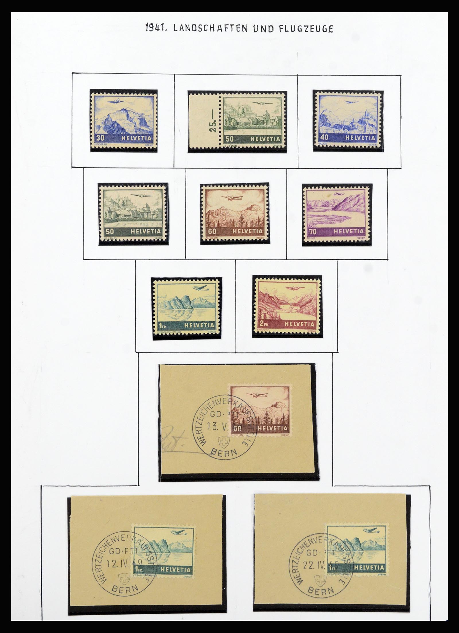 37109 006 - Postzegelverzameling 37109 Zwitserland luchtpost 1919-1988.
