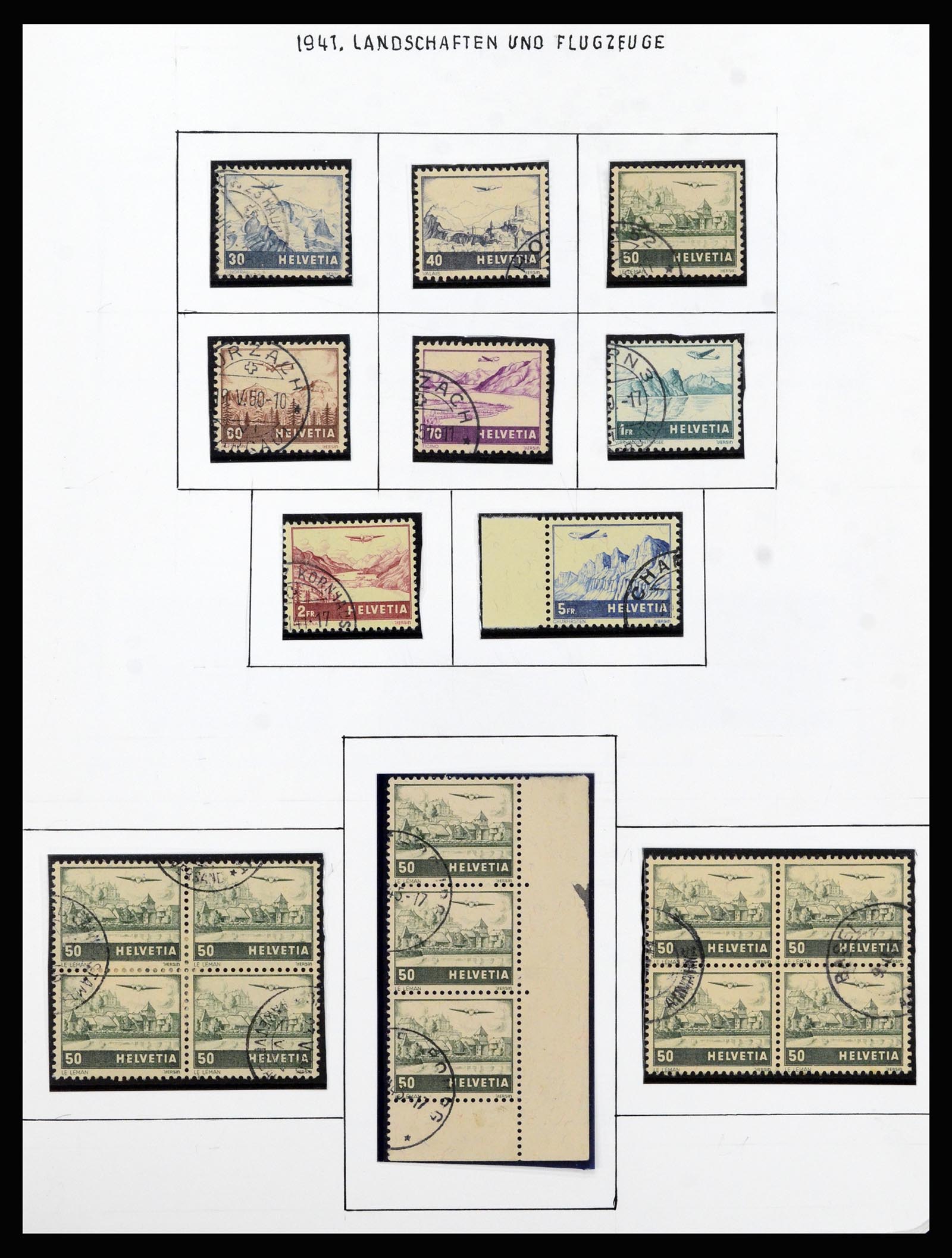 37109 007 - Postzegelverzameling 37109 Zwitserland luchtpost 1919-1988.