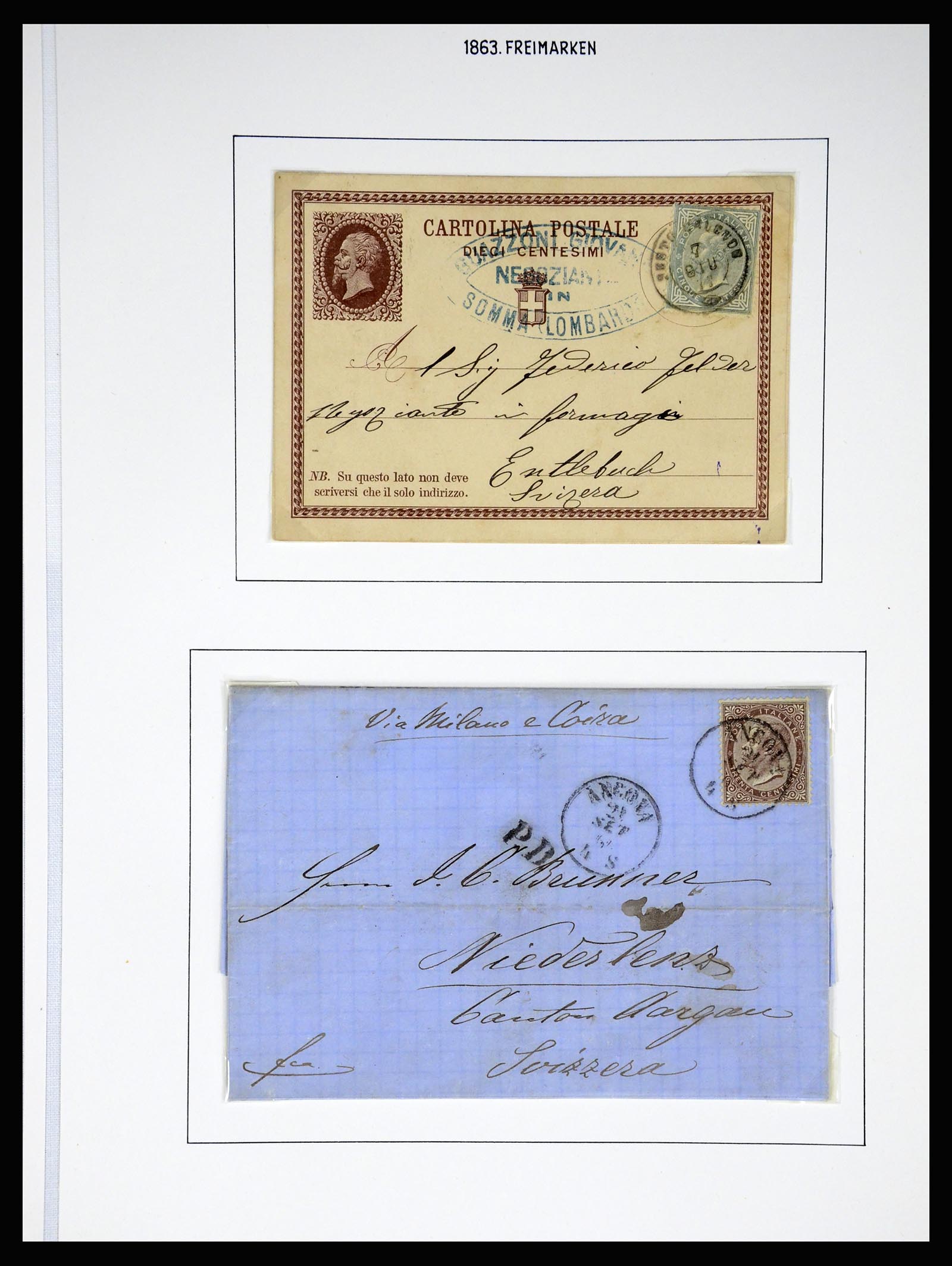 37110 055 - Postzegelverzameling 37110 Italië 1763(!)-1962.