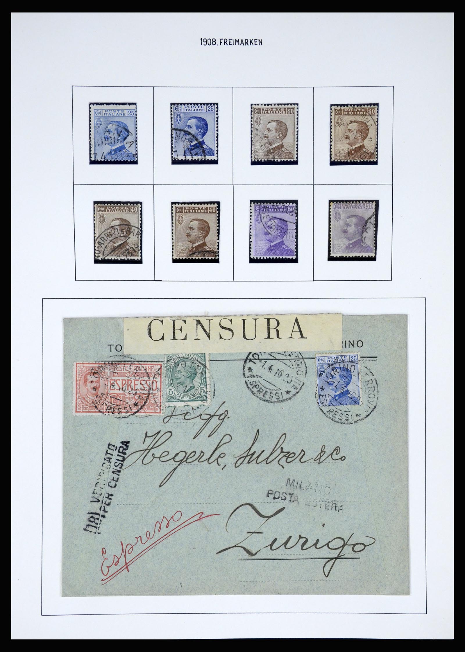 37110 085 - Postzegelverzameling 37110 Italië 1763(!)-1962.