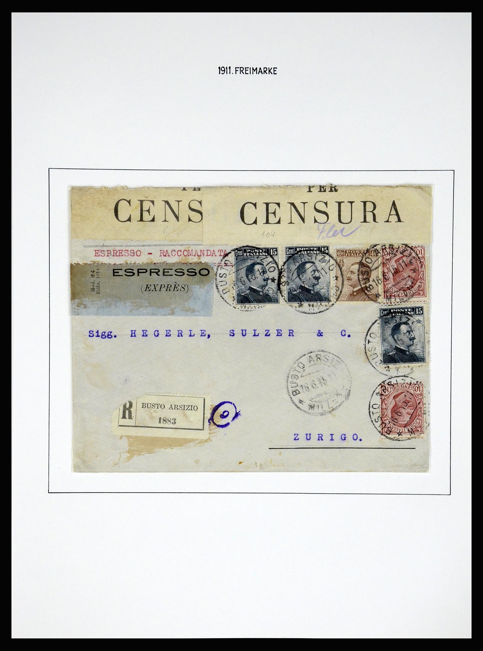 37110 097 - Postzegelverzameling 37110 Italië 1763(!)-1962.