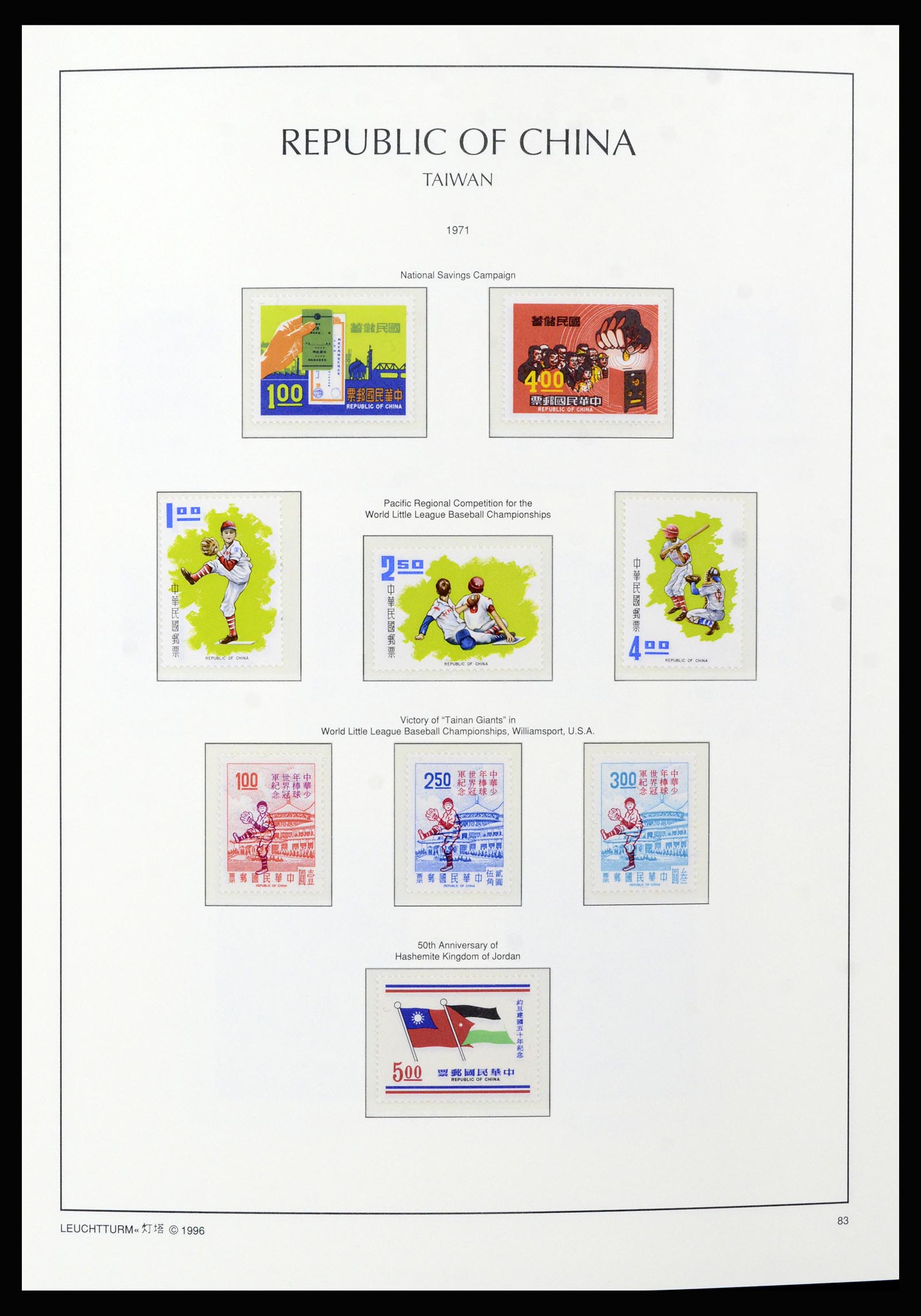 37111 008 - Postzegelverzameling 37111 Taiwan 1970-2011.