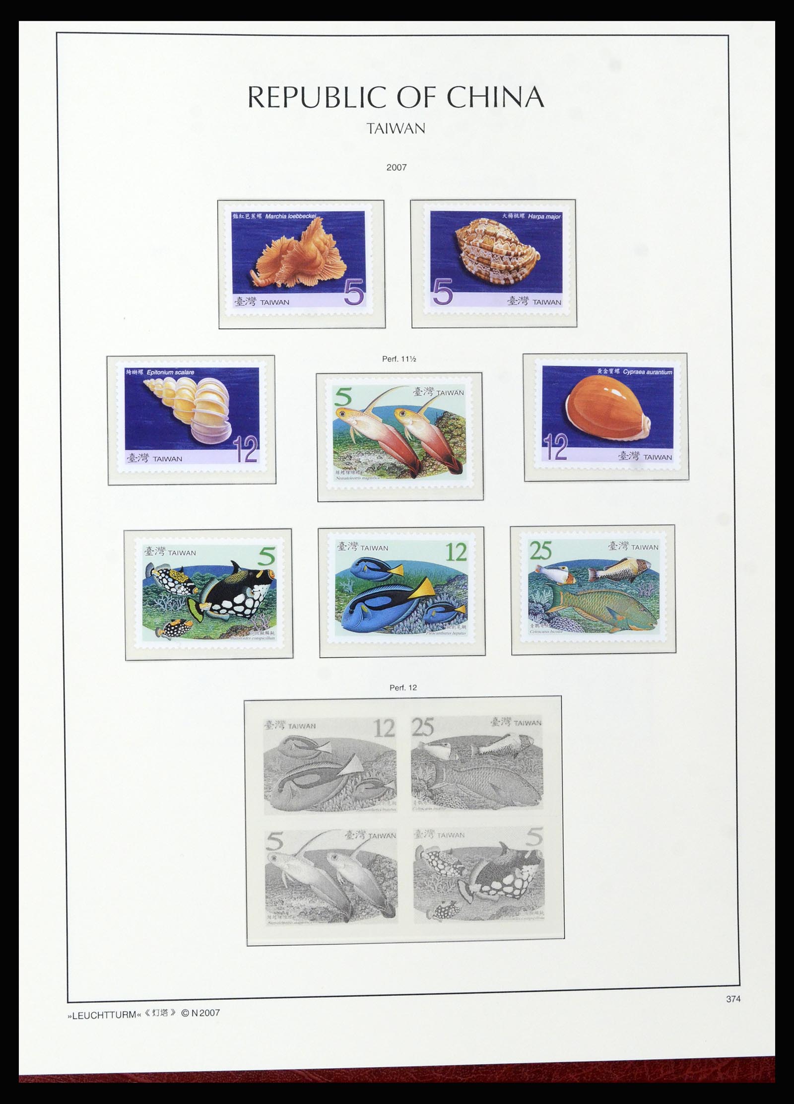 37111 305 - Postzegelverzameling 37111 Taiwan 1970-2011.