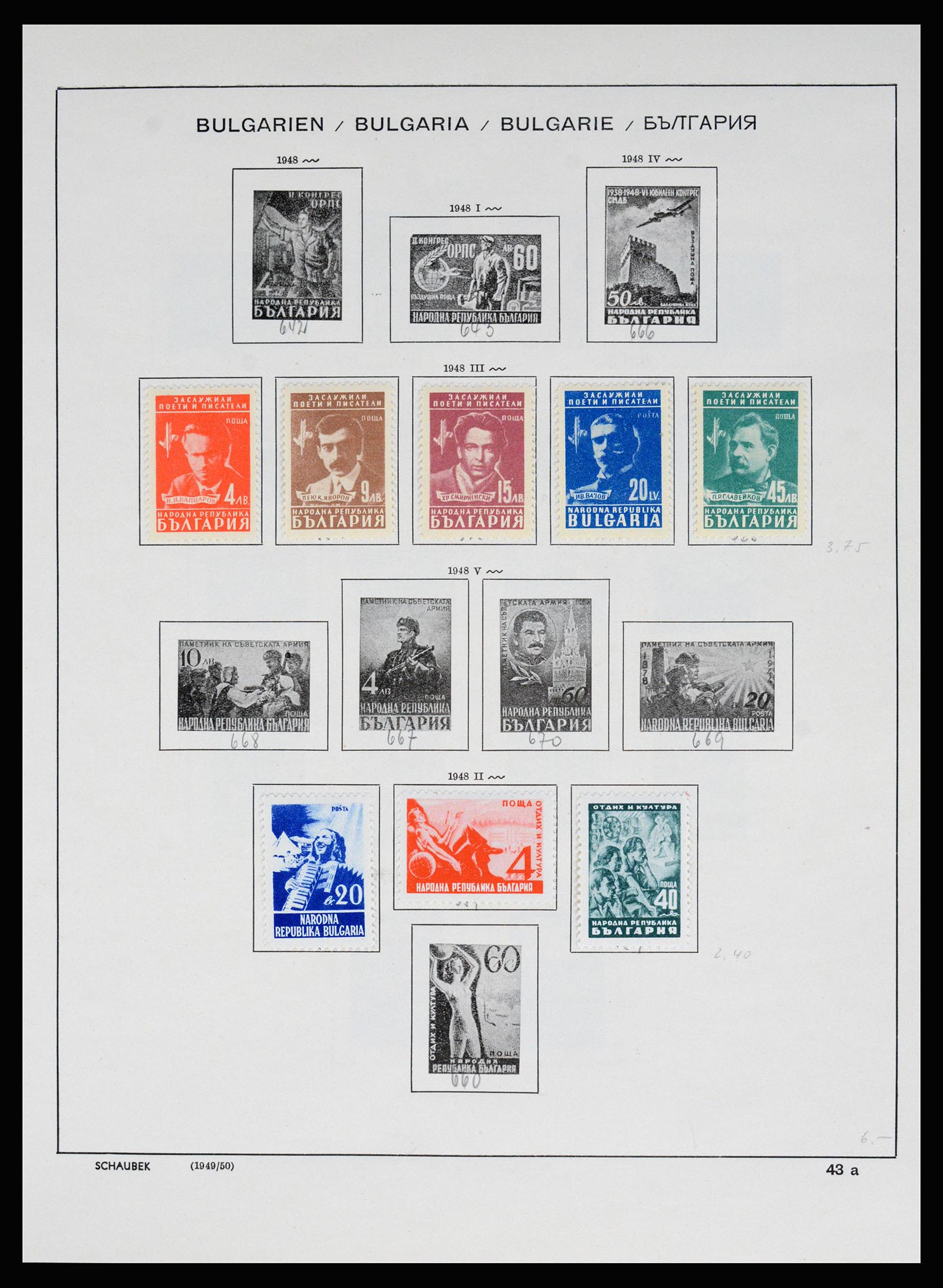 37113 044 - Postzegelverzameling 37113 Bulgarije 1879-1970.