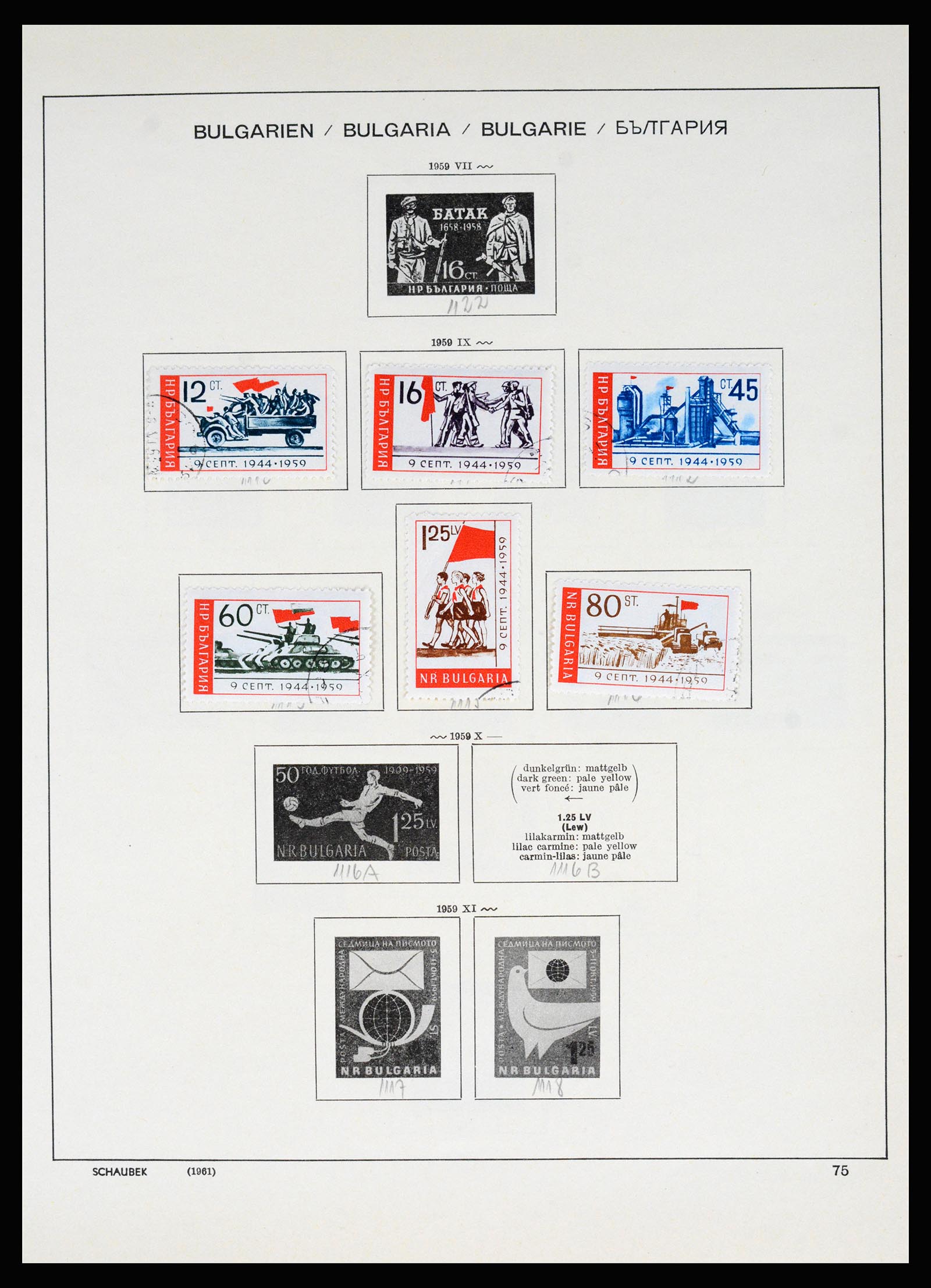37113 075 - Postzegelverzameling 37113 Bulgarije 1879-1970.