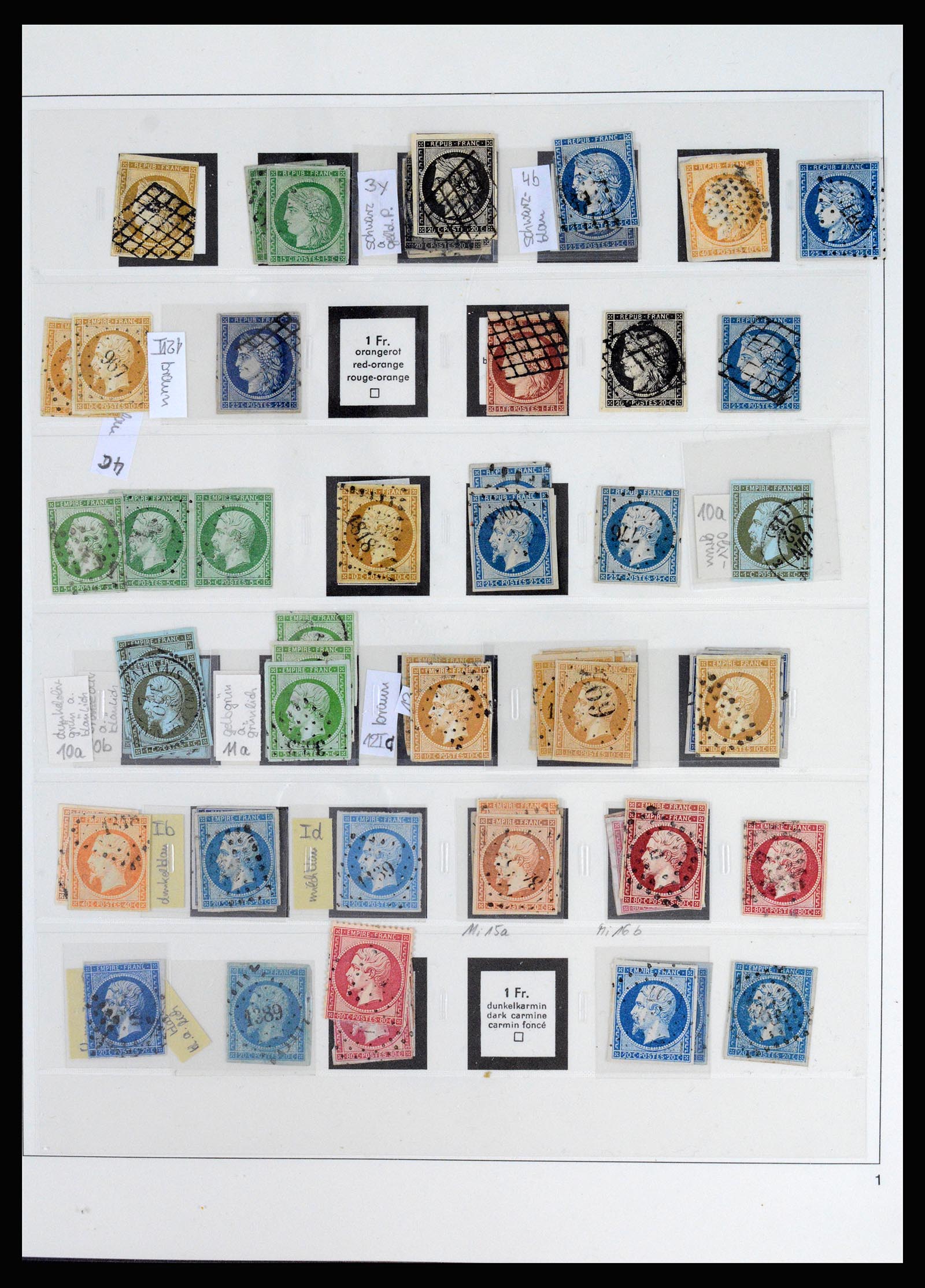 37117 002 - Postzegelverzameling 37117 Frankrijk 1849-1944.
