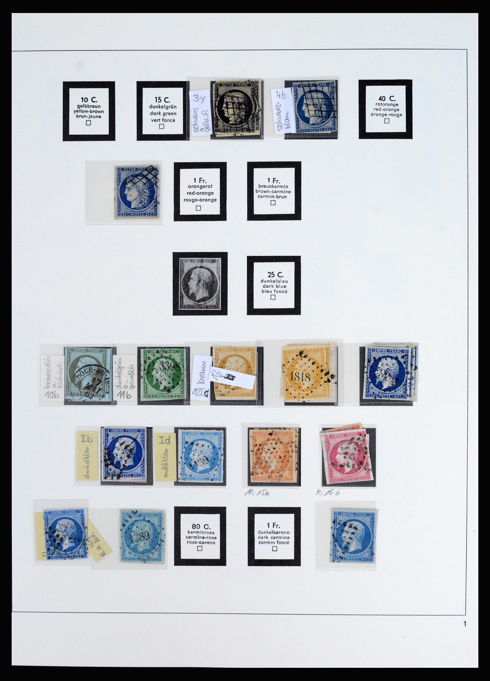 37117 003 - Postzegelverzameling 37117 Frankrijk 1849-1944.