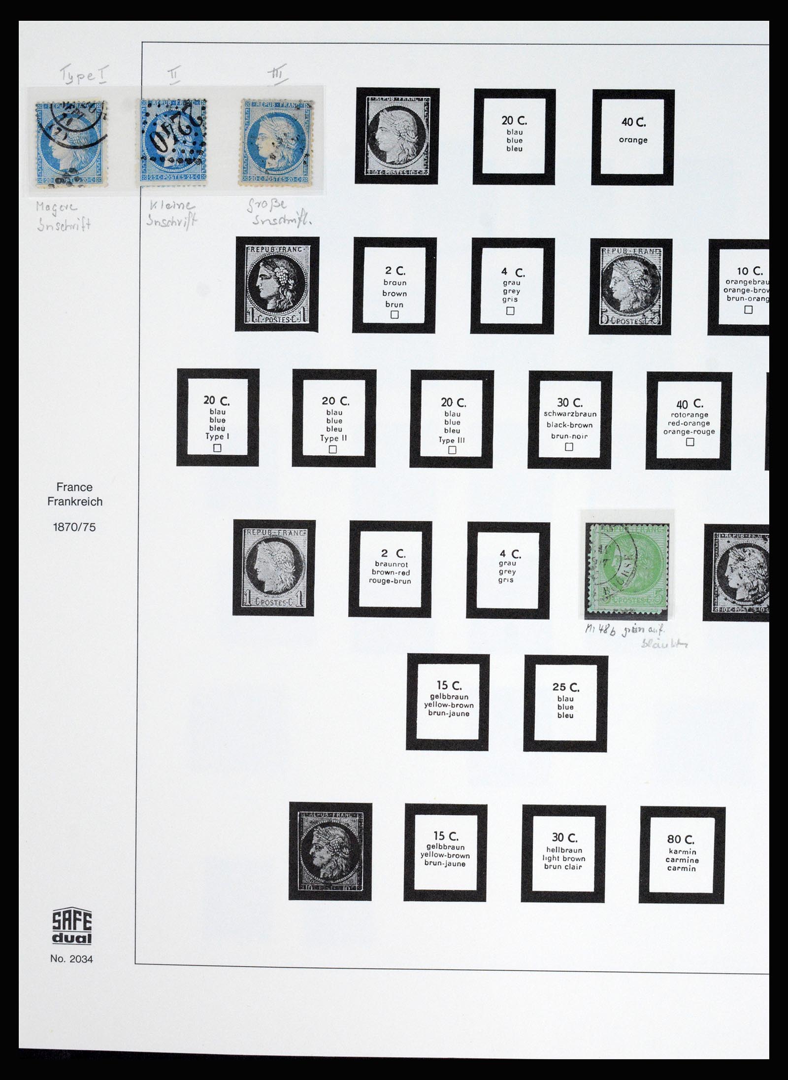 37117 009 - Postzegelverzameling 37117 Frankrijk 1849-1944.