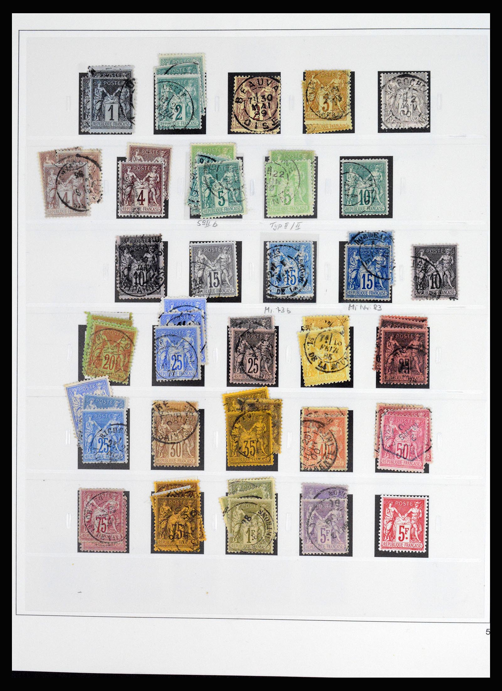 37117 011 - Postzegelverzameling 37117 Frankrijk 1849-1944.