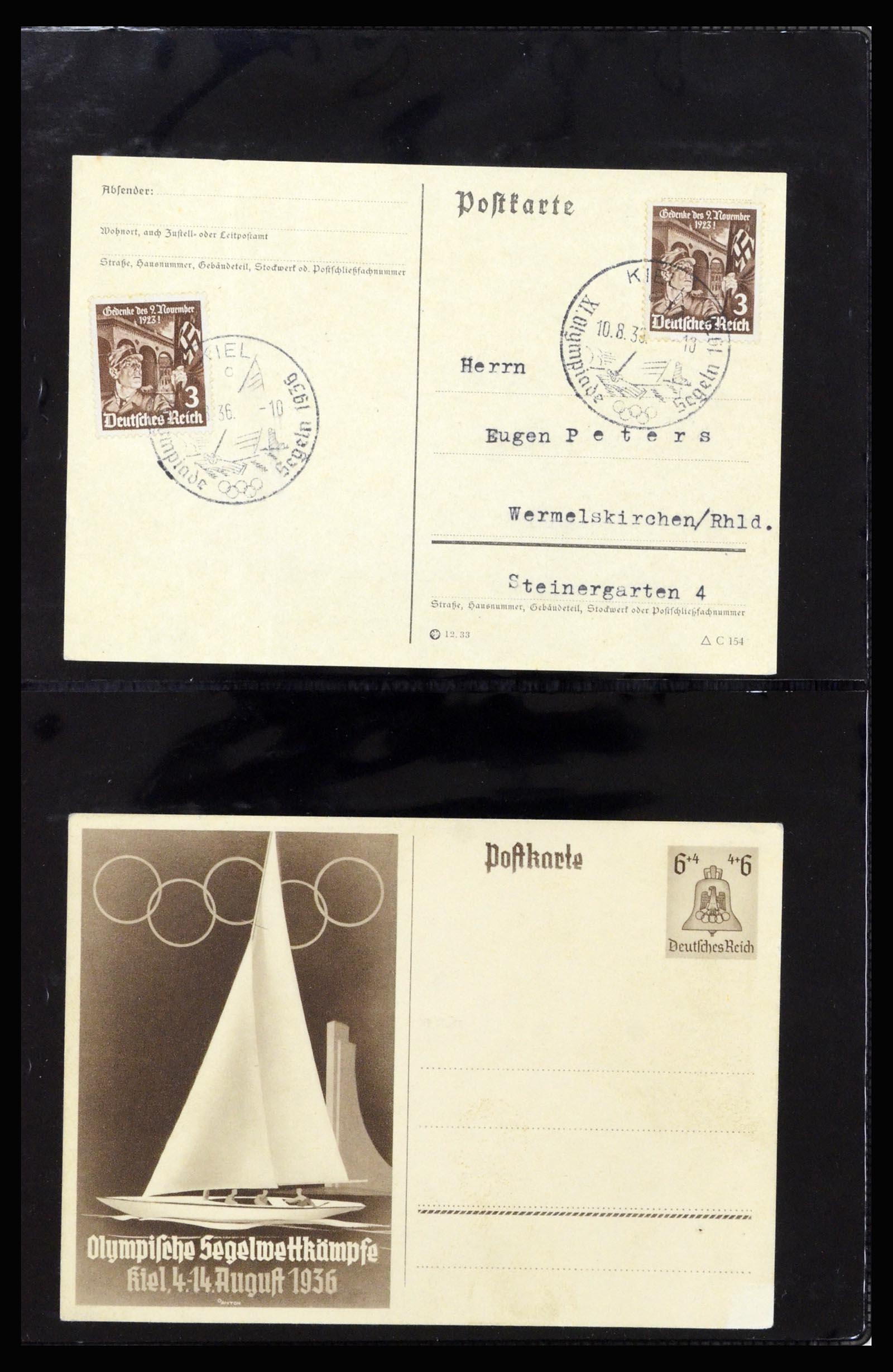 37118 004 - Postzegelverzameling 37118 Olympische Spelen 1936.
