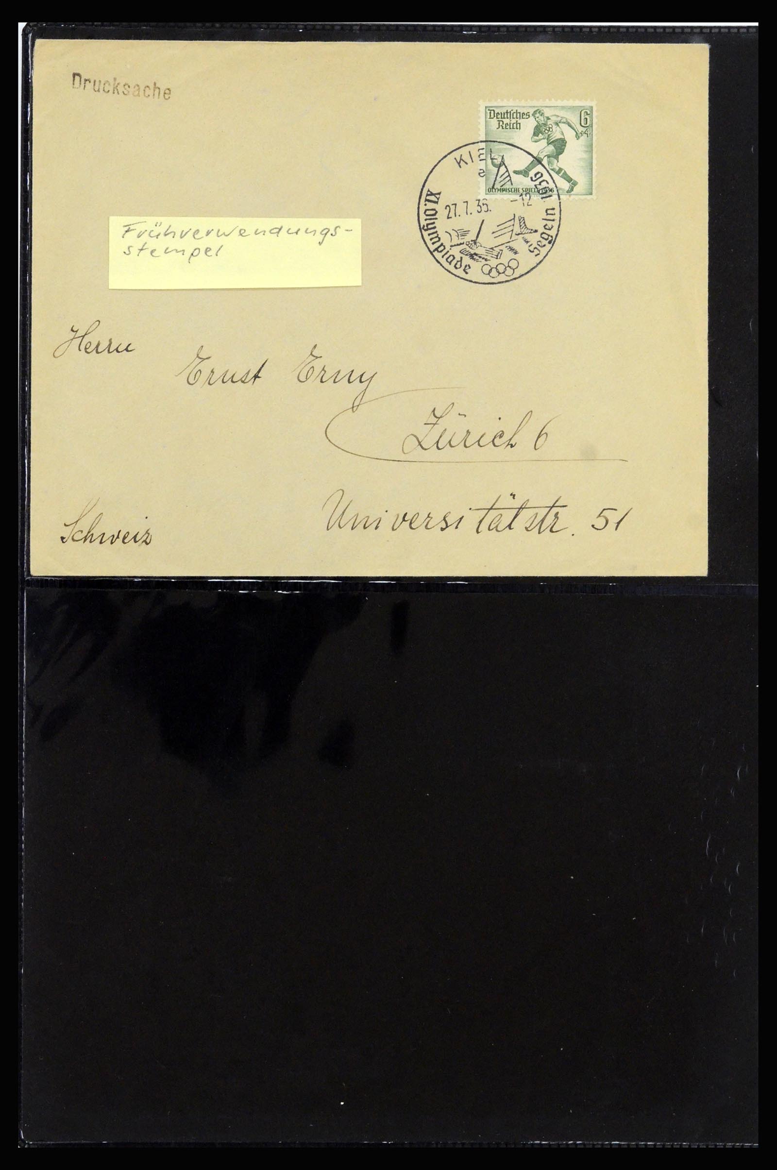 37118 007 - Postzegelverzameling 37118 Olympische Spelen 1936.