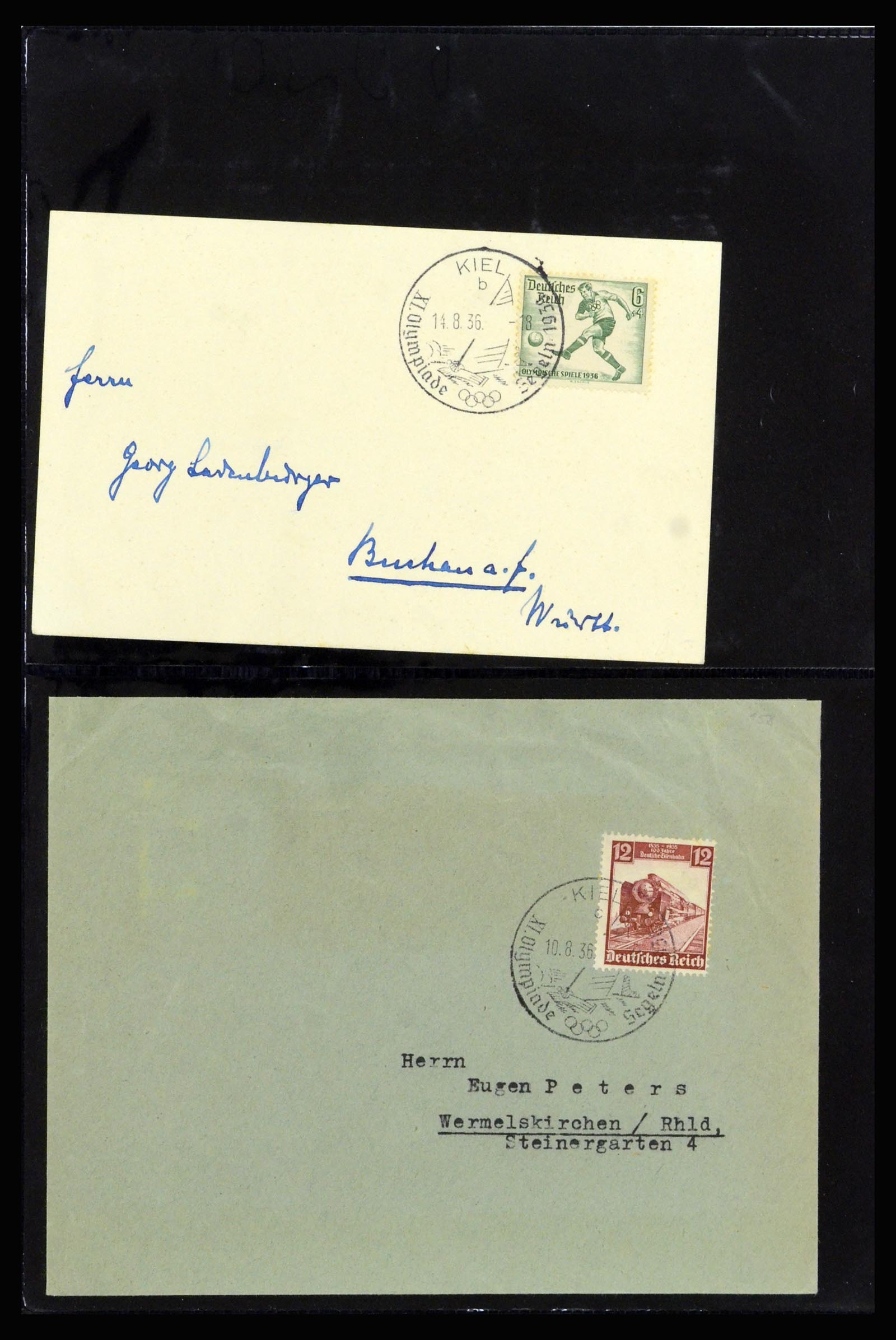 37118 009 - Postzegelverzameling 37118 Olympische Spelen 1936.