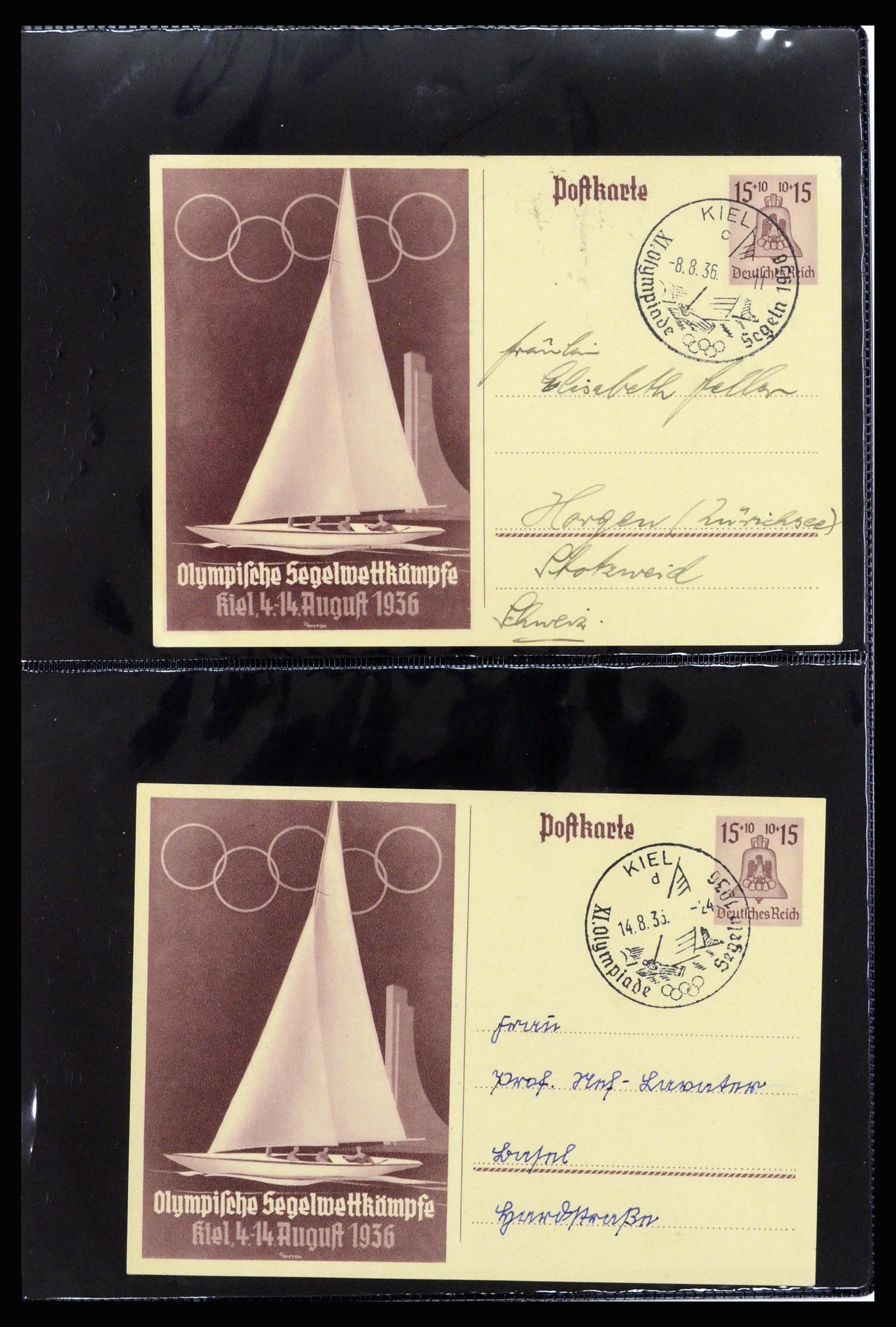 37118 010 - Postzegelverzameling 37118 Olympische Spelen 1936.