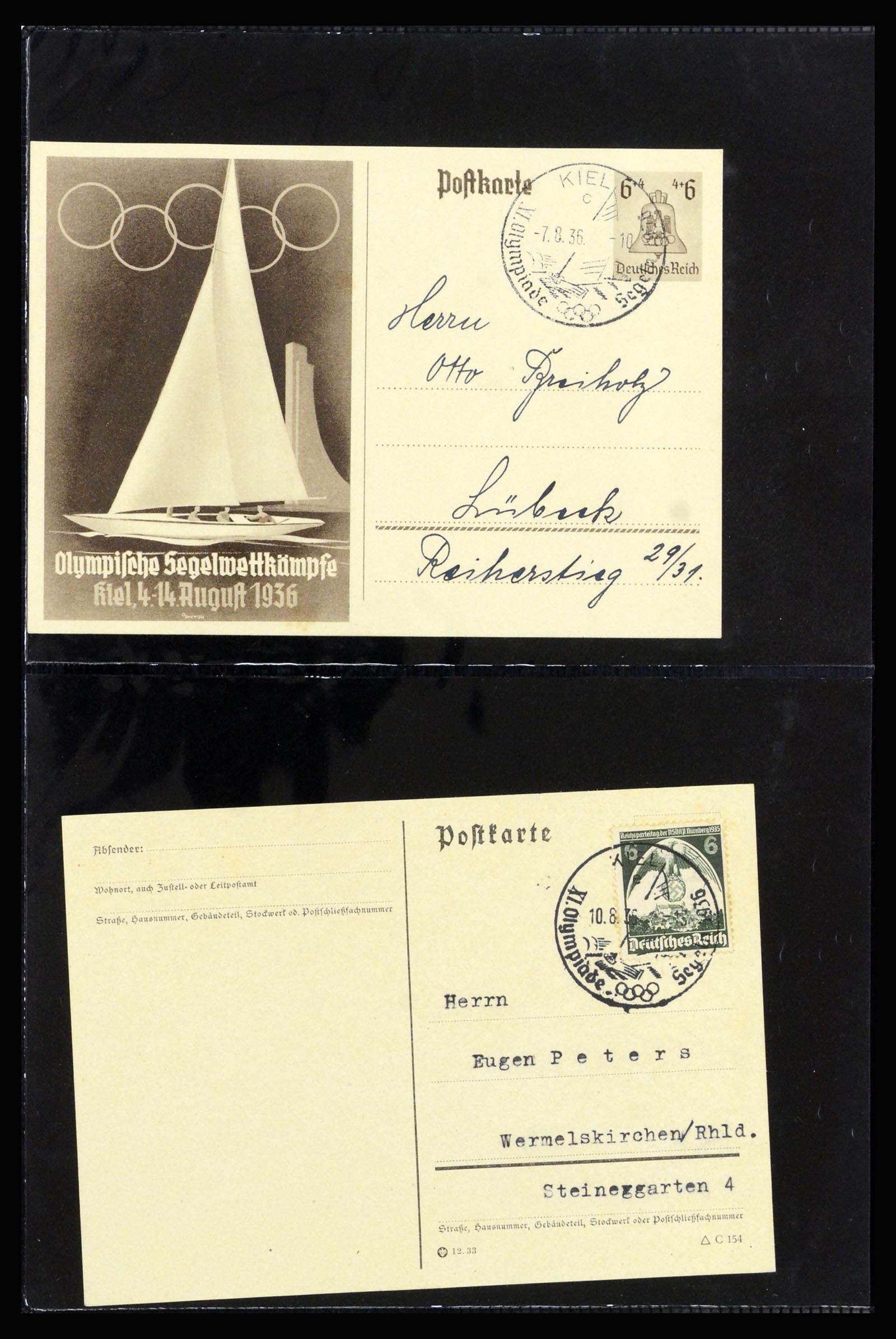 37118 011 - Postzegelverzameling 37118 Olympische Spelen 1936.