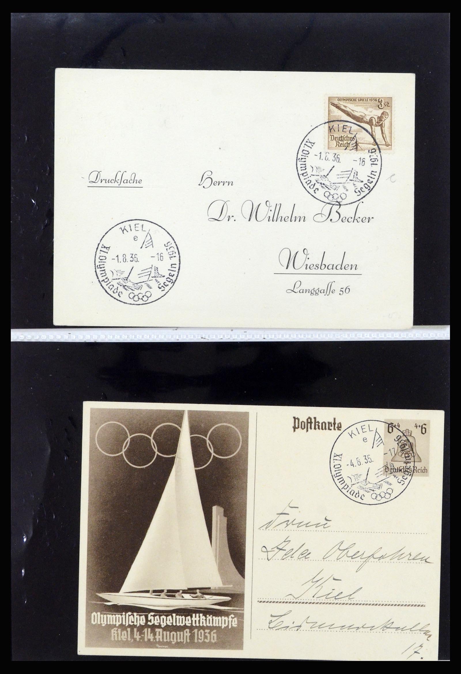 37118 012 - Postzegelverzameling 37118 Olympische Spelen 1936.