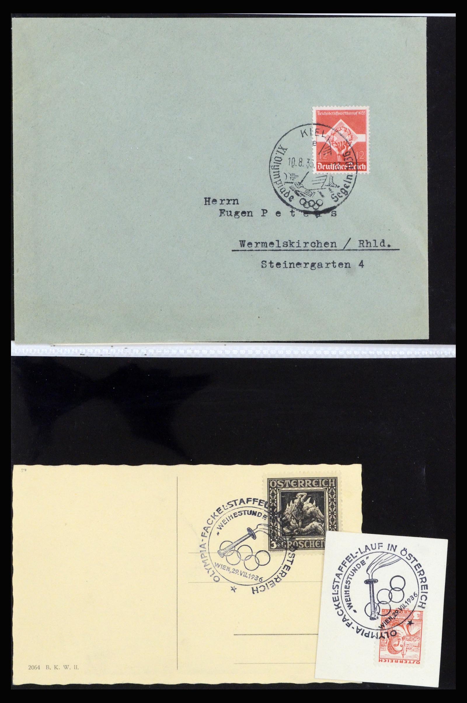 37118 013 - Postzegelverzameling 37118 Olympische Spelen 1936.