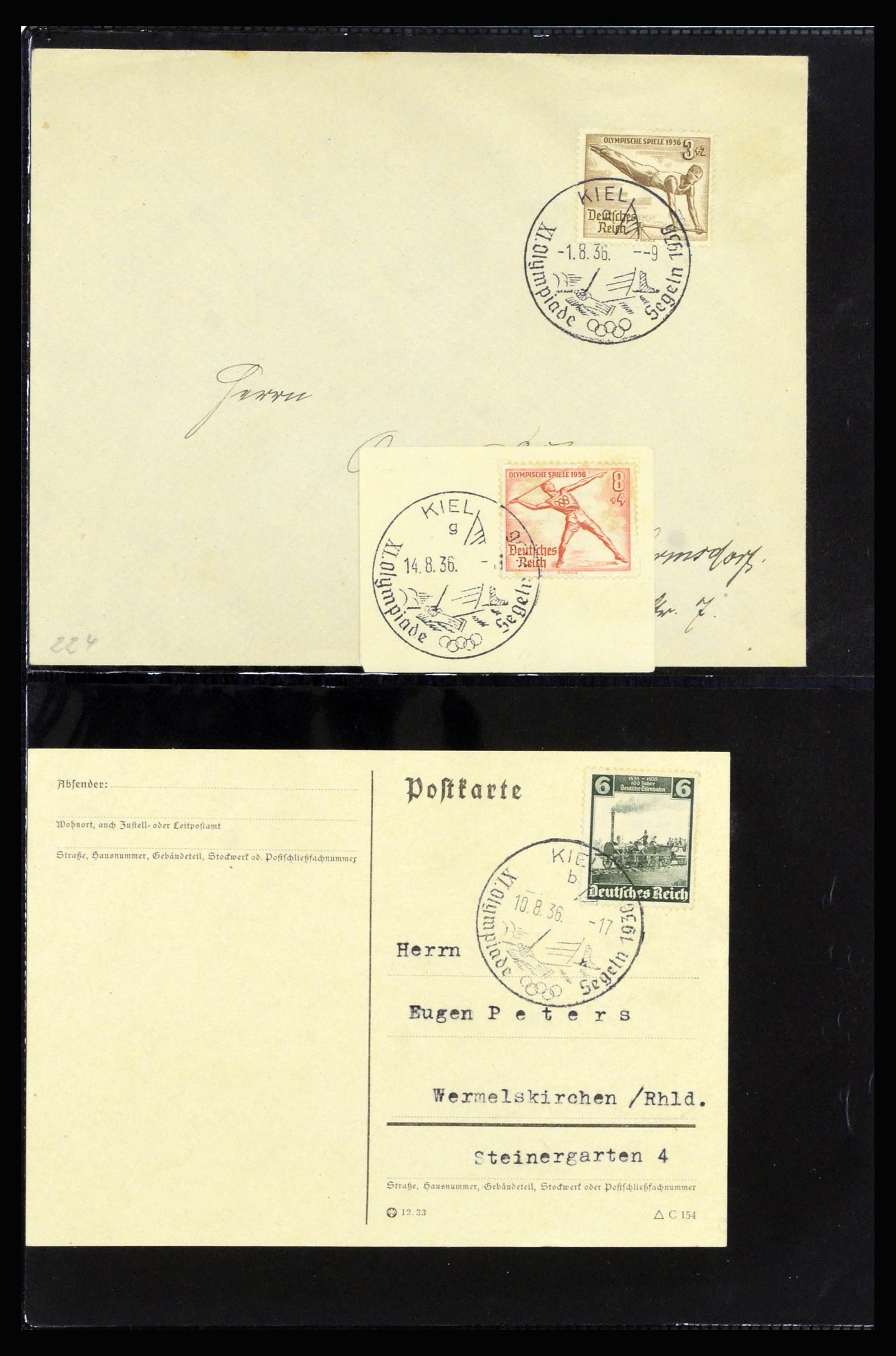 37118 015 - Postzegelverzameling 37118 Olympische Spelen 1936.