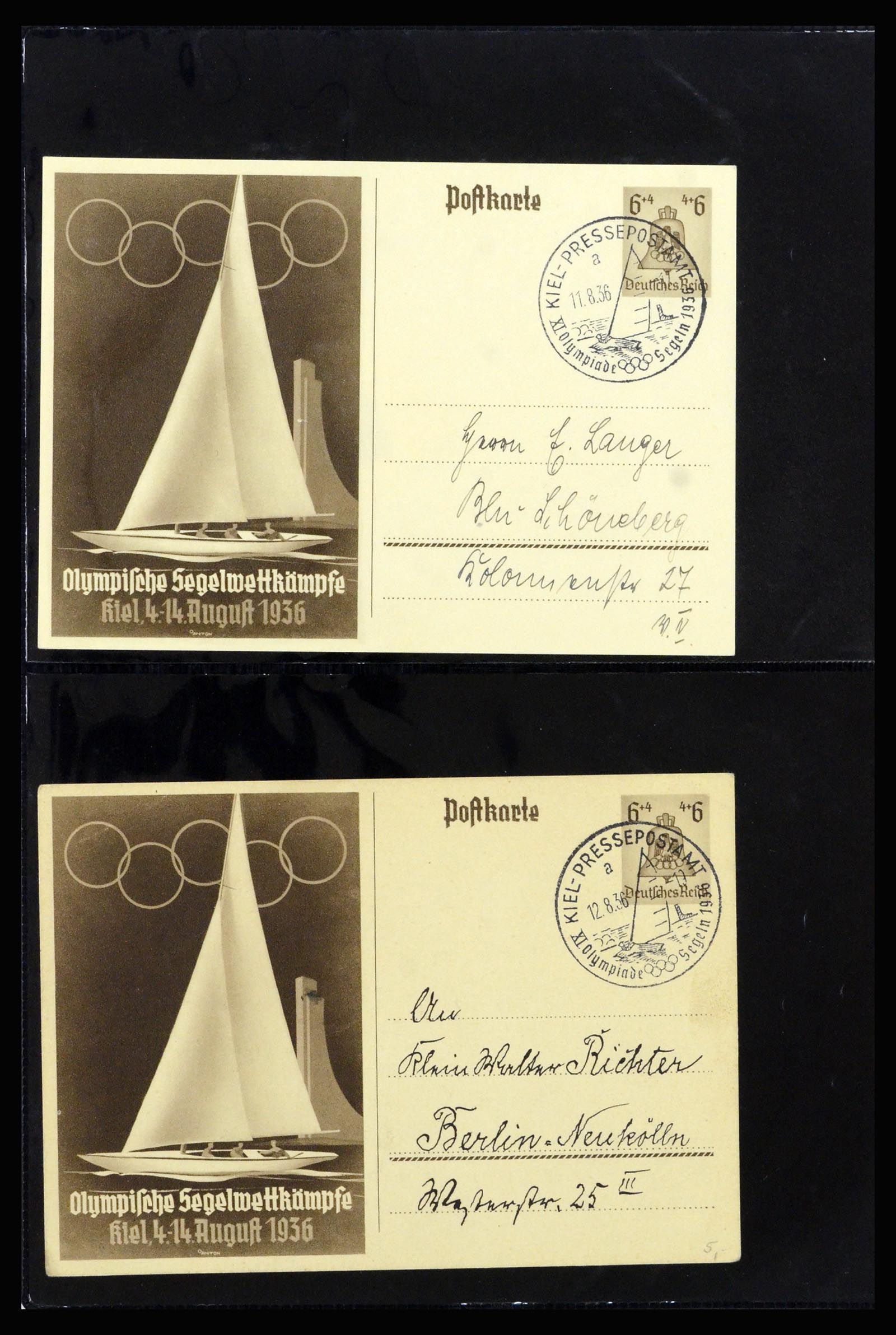 37118 017 - Postzegelverzameling 37118 Olympische Spelen 1936.