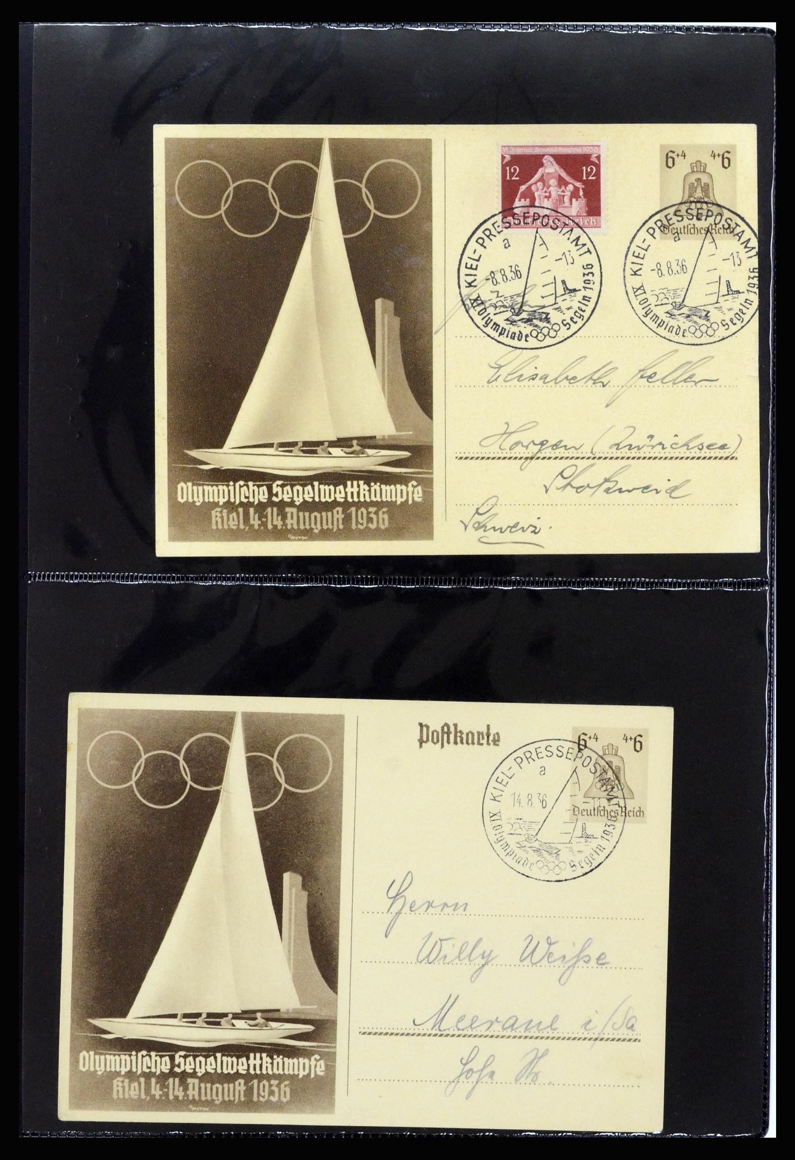37118 018 - Stamp collection 37118 Olympics 1936.
