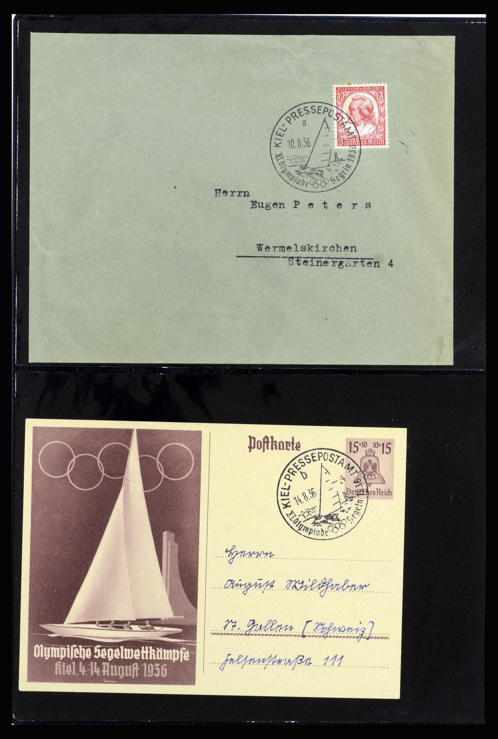 37118 019 - Postzegelverzameling 37118 Olympische Spelen 1936.